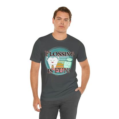 Printify T-Shirt Flossing is fun! Unisex Jersey Short Sleeve Tee