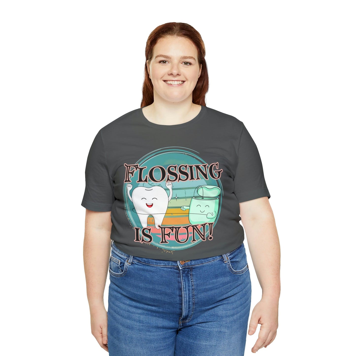 Printify T-Shirt Flossing is fun! Unisex Jersey Short Sleeve Tee