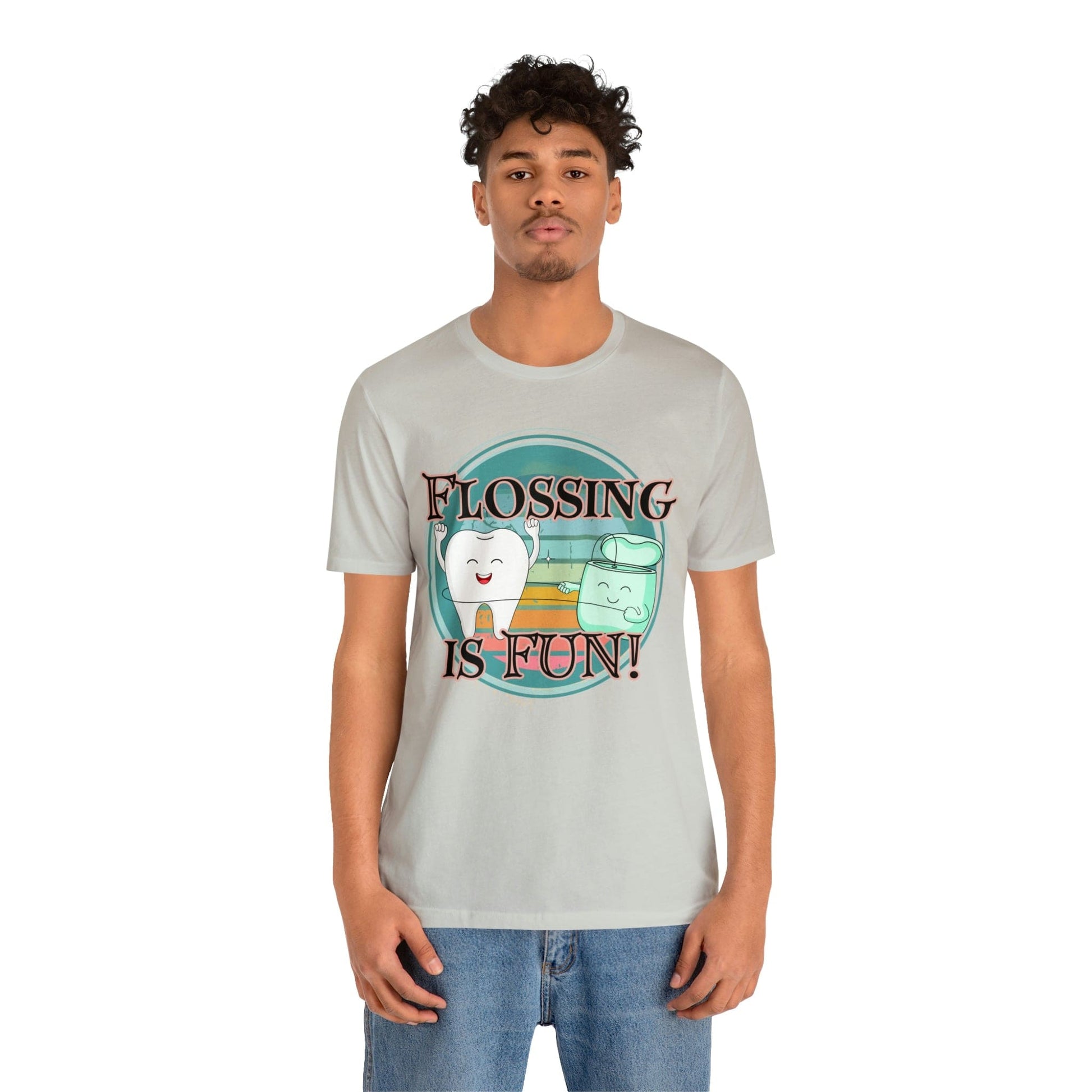 Printify T-Shirt Flossing is fun! Unisex Jersey Short Sleeve Tee