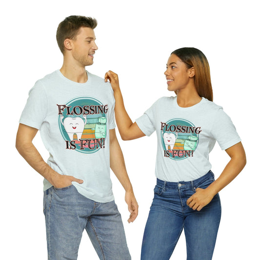 Printify T-Shirt Flossing is fun! Unisex Jersey Short Sleeve Tee