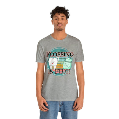 Printify T-Shirt Flossing is fun! Unisex Jersey Short Sleeve Tee