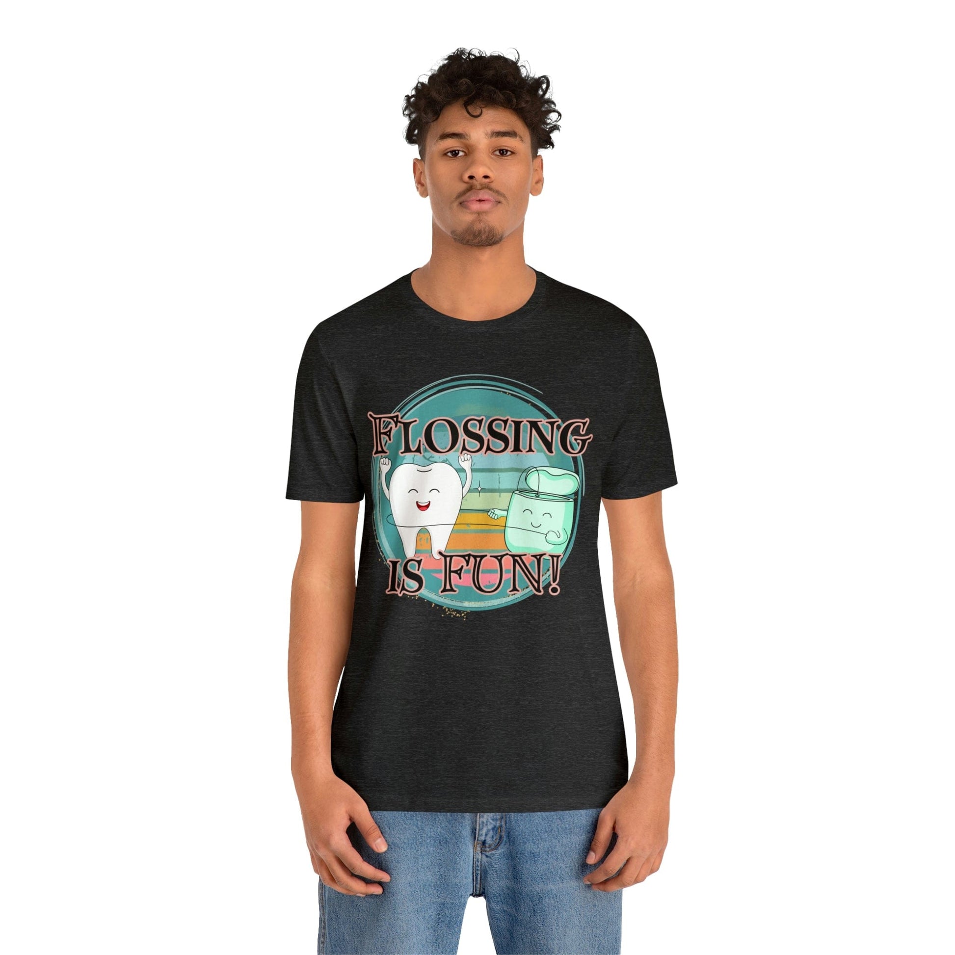 Printify T-Shirt Flossing is fun! Unisex Jersey Short Sleeve Tee