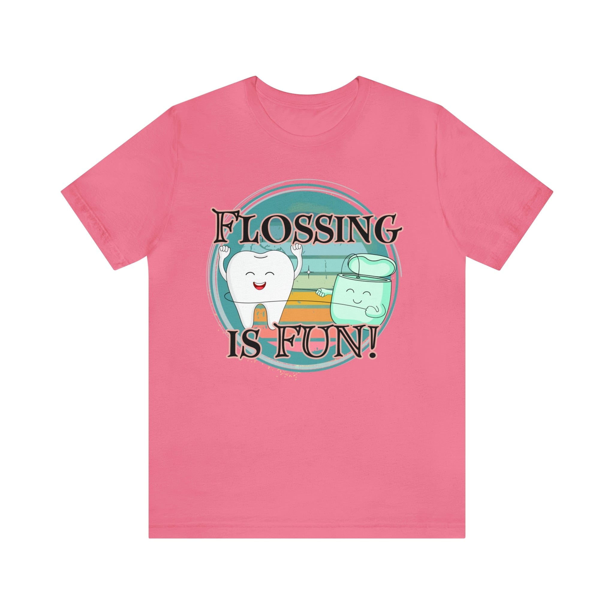 Printify T-Shirt Charity Pink / S Flossing is fun! Unisex Jersey Short Sleeve Tee