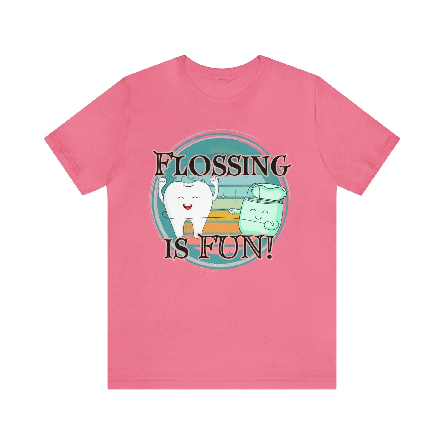 Printify T-Shirt Charity Pink / S Flossing is fun! Unisex Jersey Short Sleeve Tee