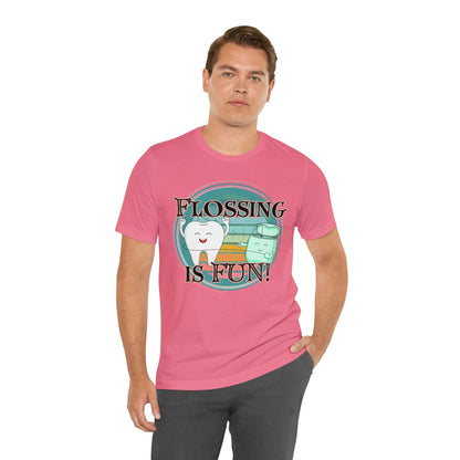 Printify T-Shirt Flossing is fun! Unisex Jersey Short Sleeve Tee