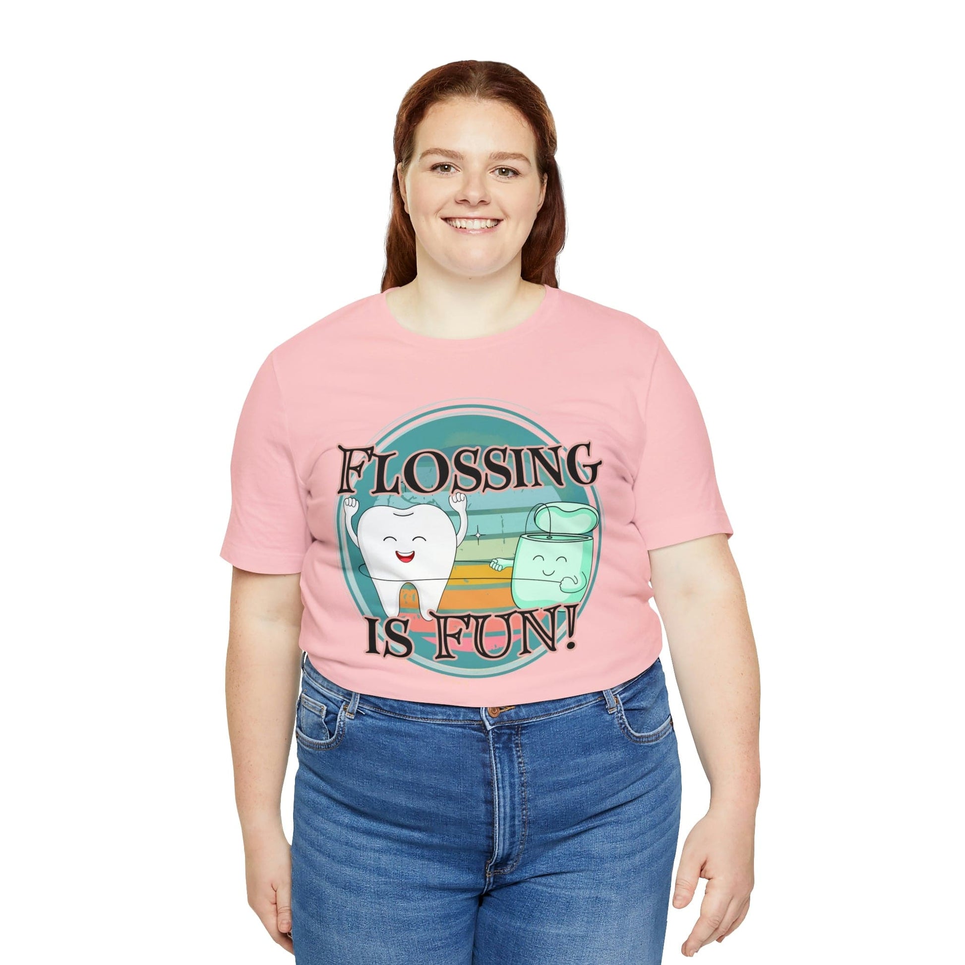 Printify T-Shirt Flossing is fun! Unisex Jersey Short Sleeve Tee