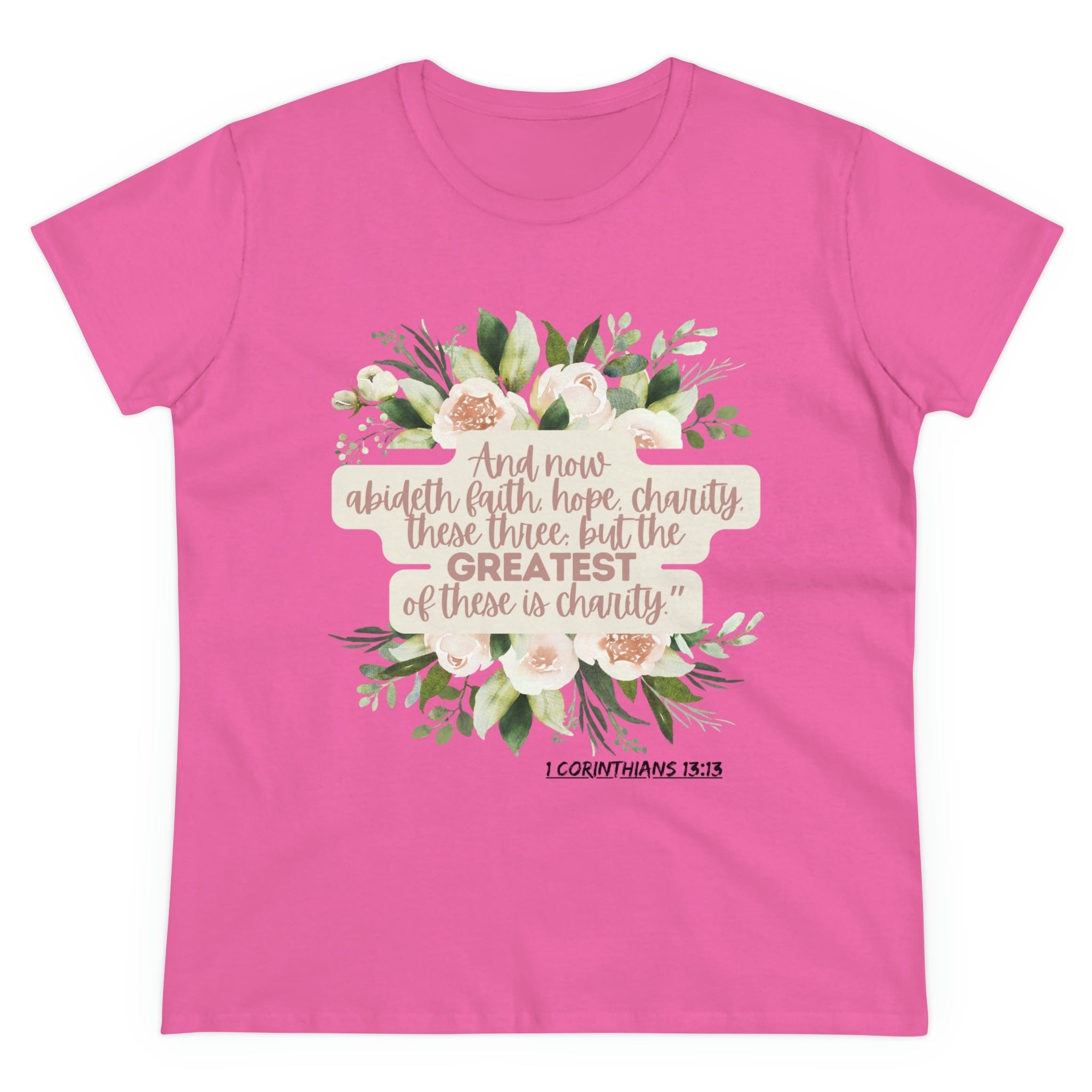 Printify T-Shirt Azalea / S Greatest is Love - Women's Midweight Cotton Tee