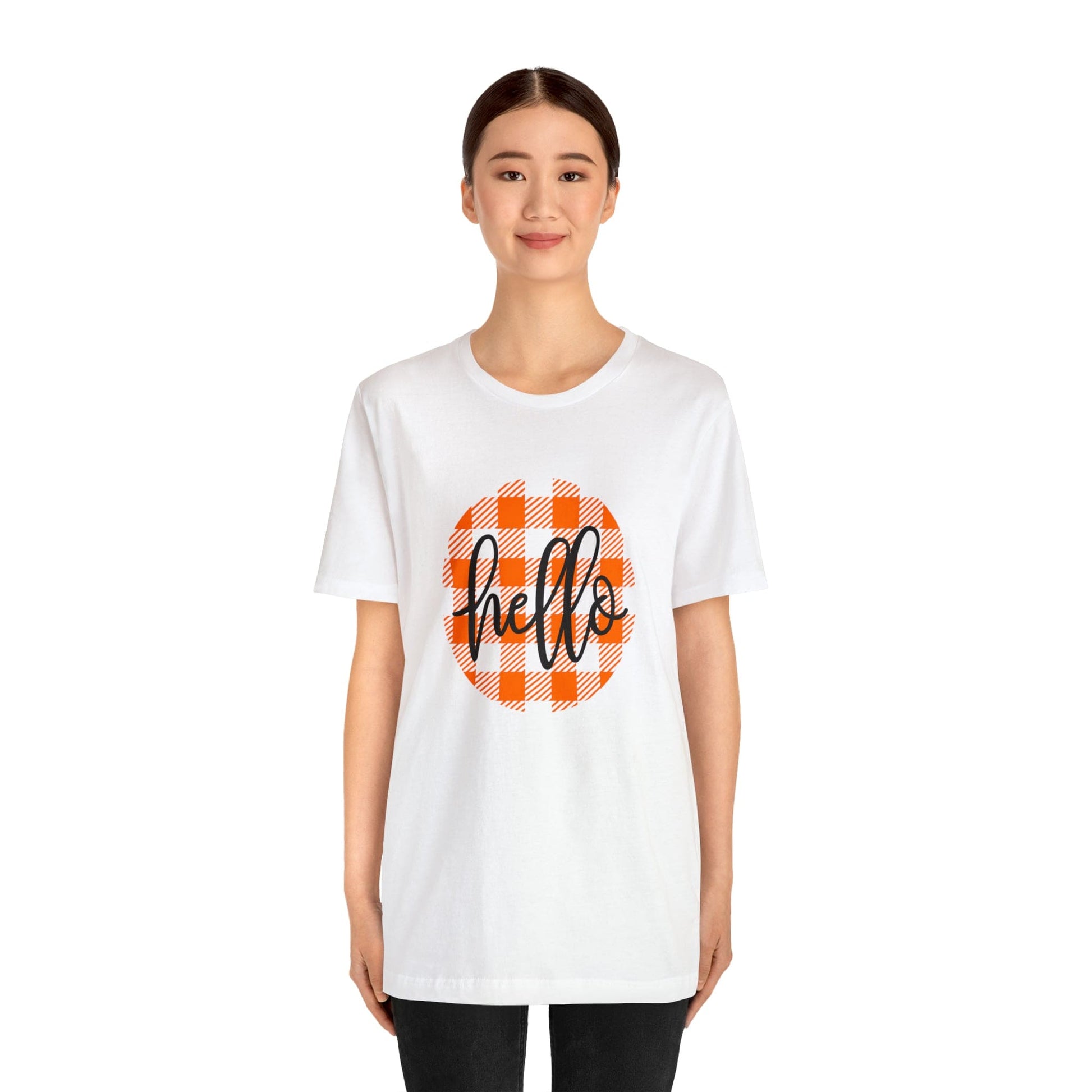 Printify T-Shirt Hello - Unisex Jersey Short Sleeve Tee