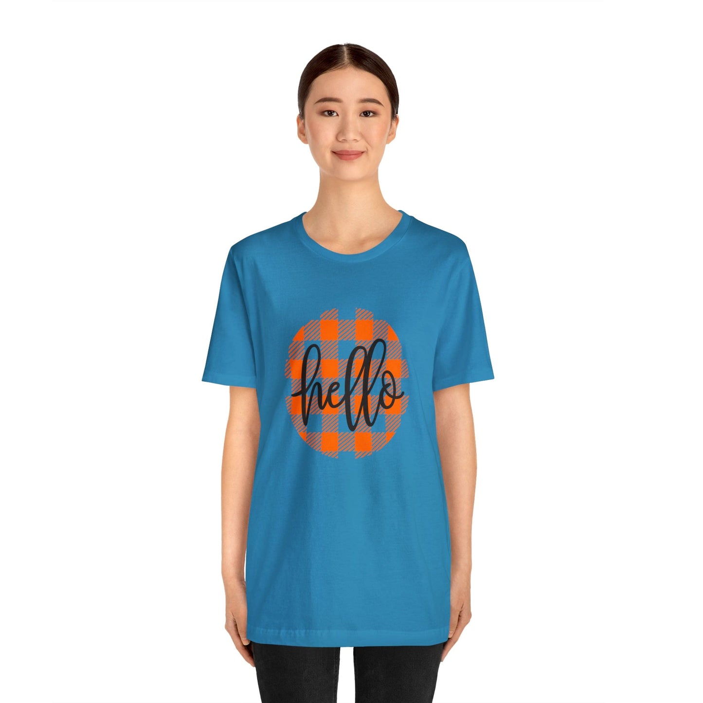 Printify T-Shirt Hello - Unisex Jersey Short Sleeve Tee