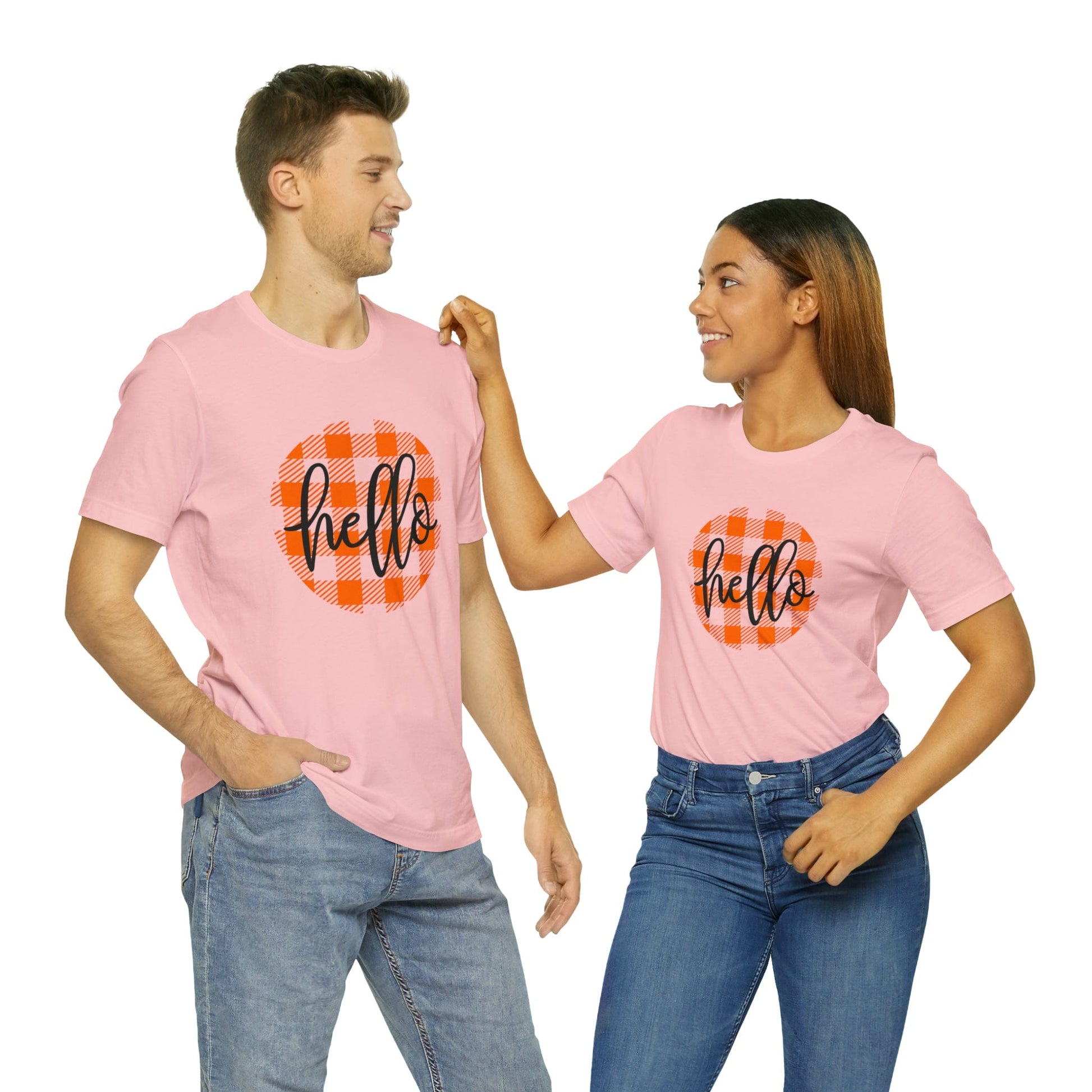 Printify T-Shirt Hello - Unisex Jersey Short Sleeve Tee