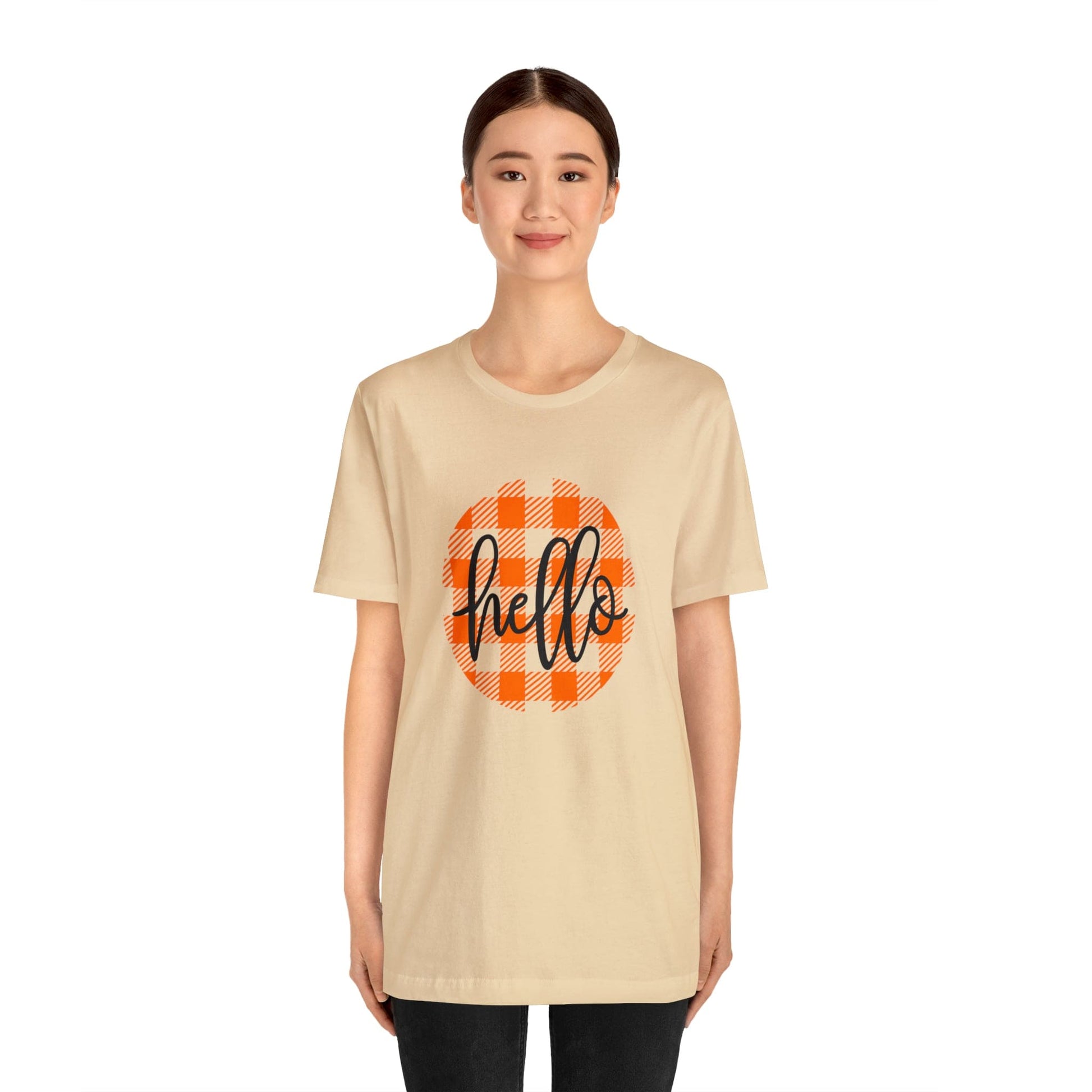 Printify T-Shirt Hello - Unisex Jersey Short Sleeve Tee