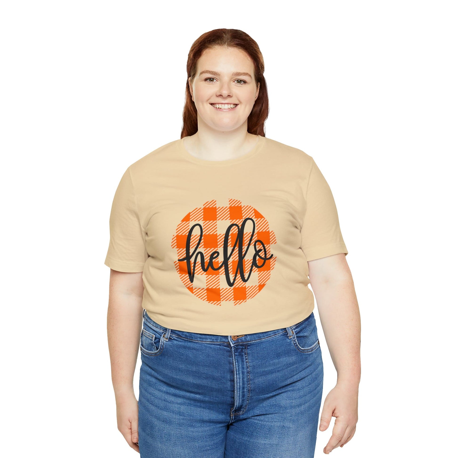 Printify T-Shirt Hello - Unisex Jersey Short Sleeve Tee