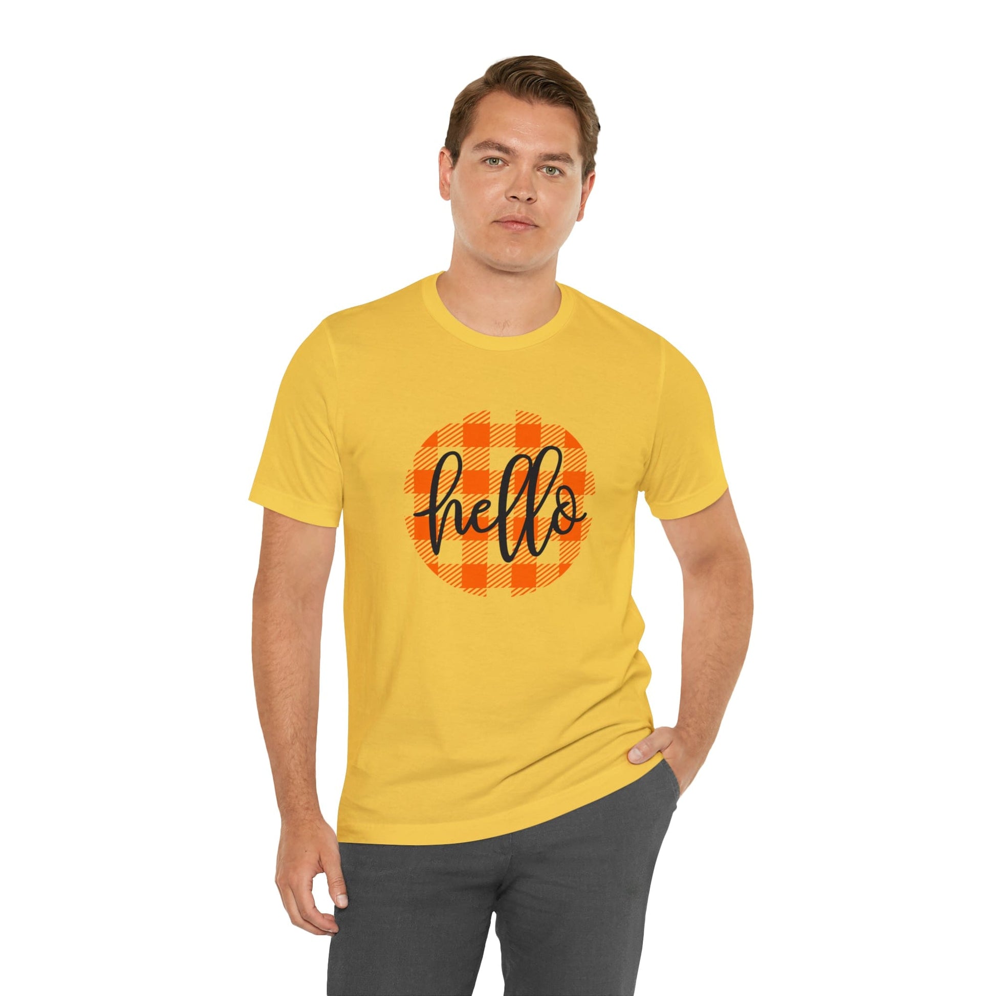 Printify T-Shirt Hello - Unisex Jersey Short Sleeve Tee