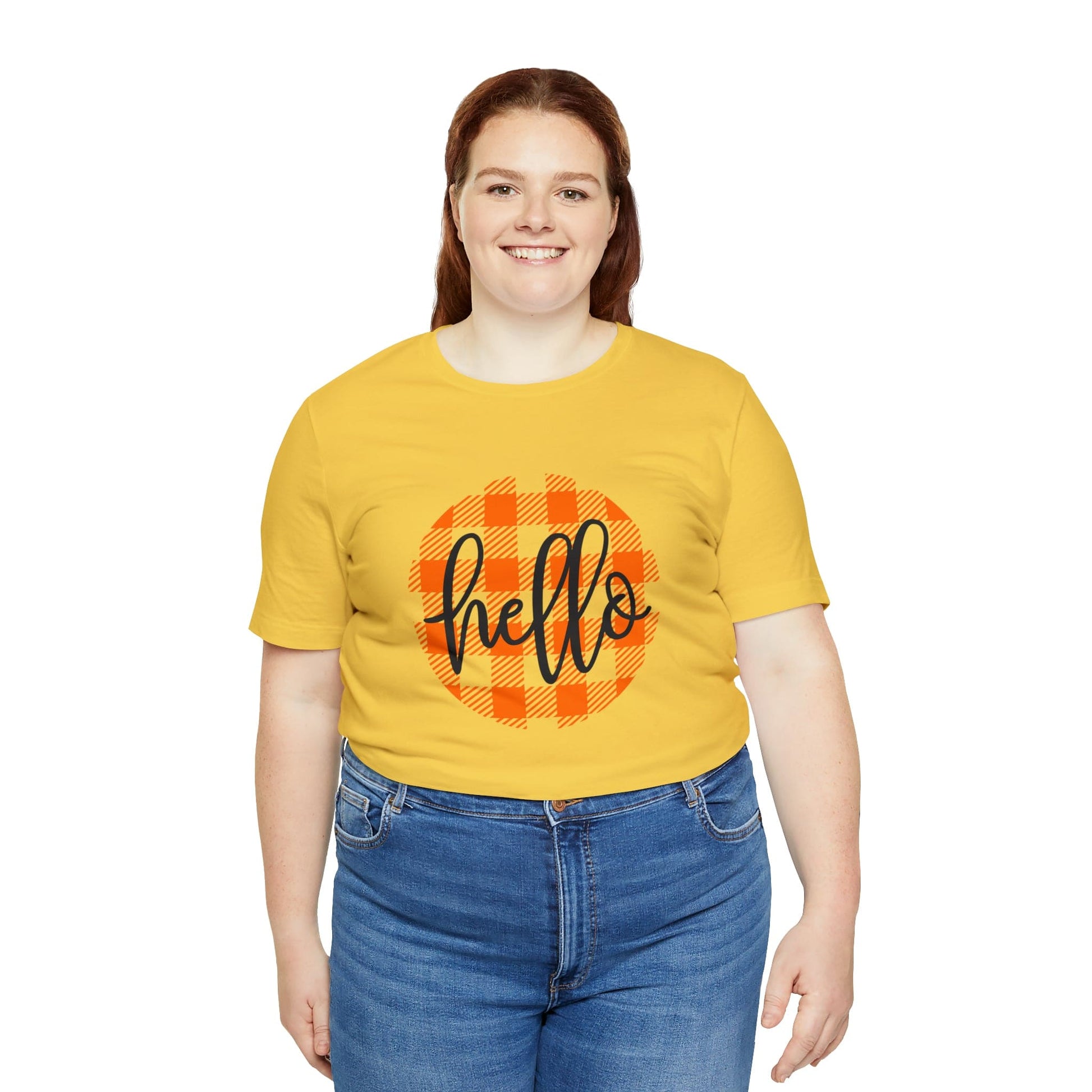 Printify T-Shirt Hello - Unisex Jersey Short Sleeve Tee