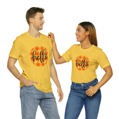 Printify T-Shirt Hello - Unisex Jersey Short Sleeve Tee