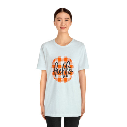 Printify T-Shirt Hello - Unisex Jersey Short Sleeve Tee