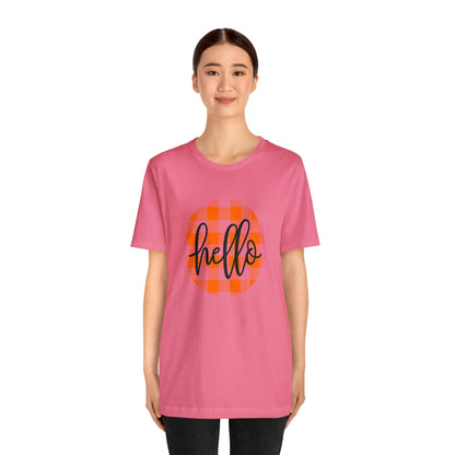 Printify T-Shirt Hello - Unisex Jersey Short Sleeve Tee