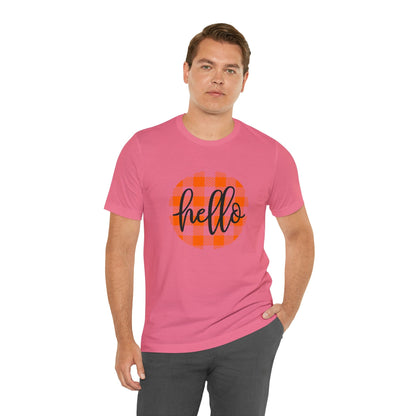 Printify T-Shirt Hello - Unisex Jersey Short Sleeve Tee