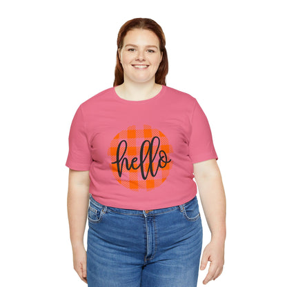 Printify T-Shirt Hello - Unisex Jersey Short Sleeve Tee