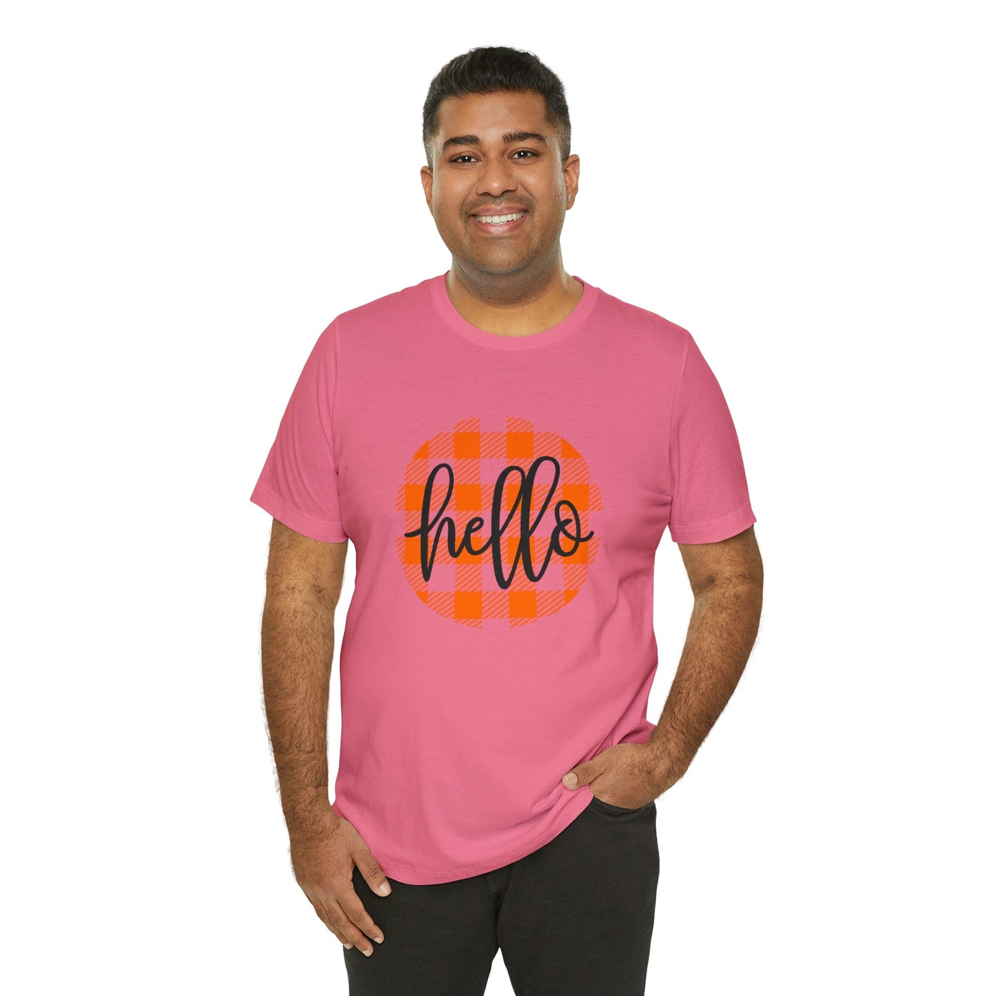 Printify T-Shirt Hello - Unisex Jersey Short Sleeve Tee