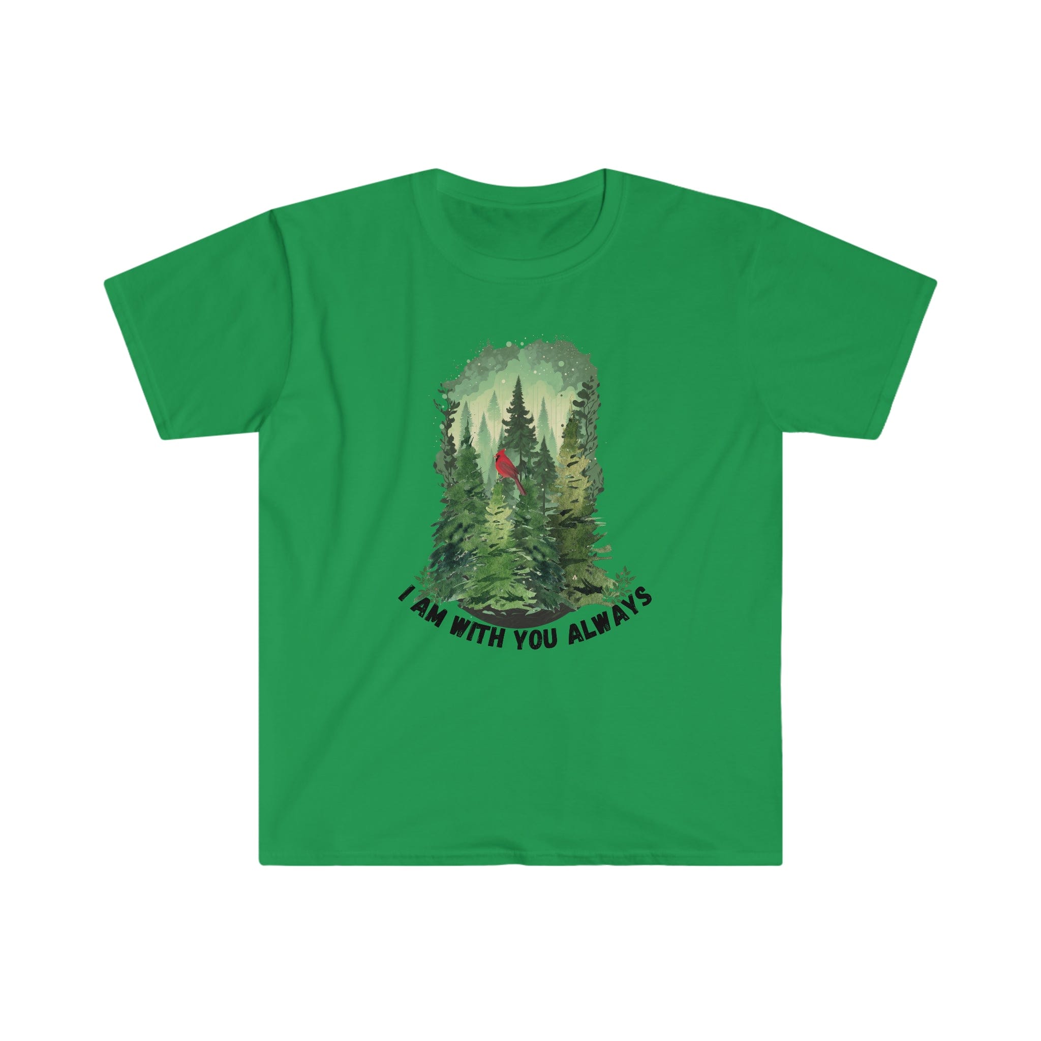 Printify T-Shirt Irish Green / S I am with you Always Trees - Unisex Softstyle T-Shirt