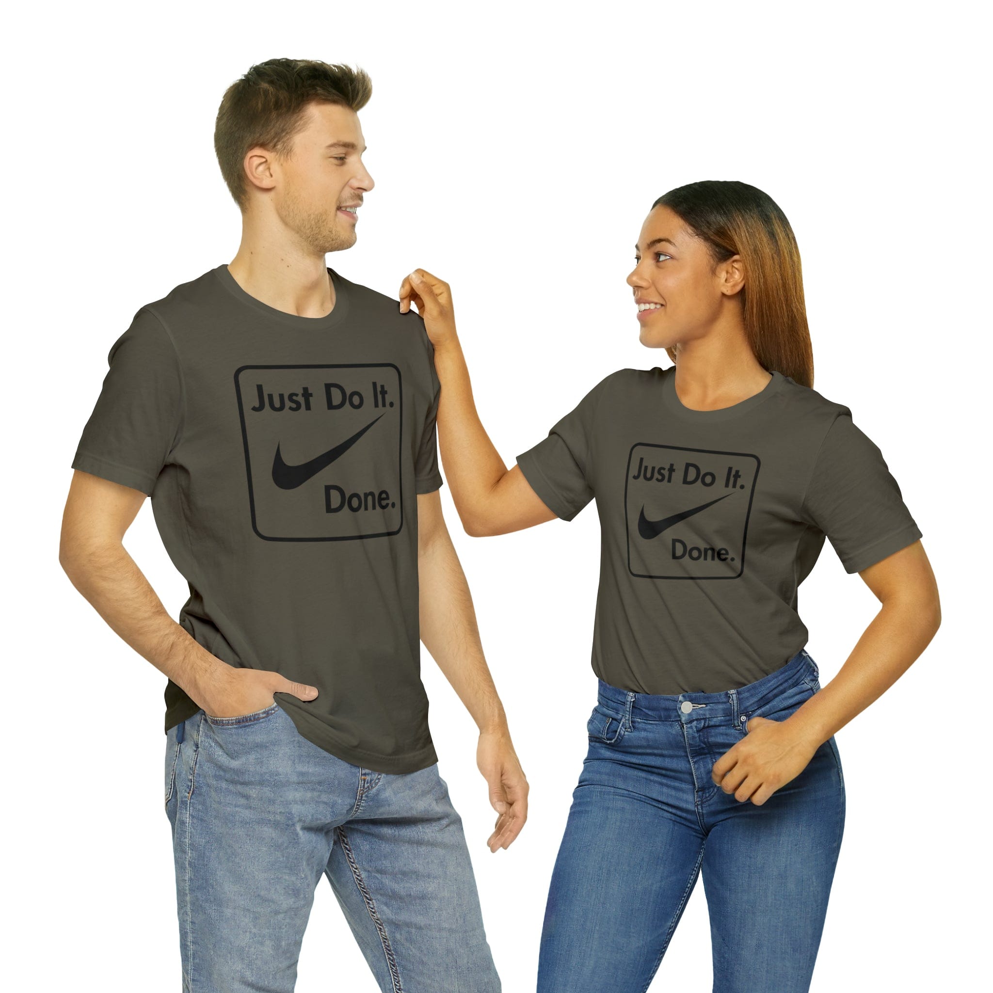 Printify T-Shirt Army / S Just Do It - Done - Jersey Short Sleeve Tee