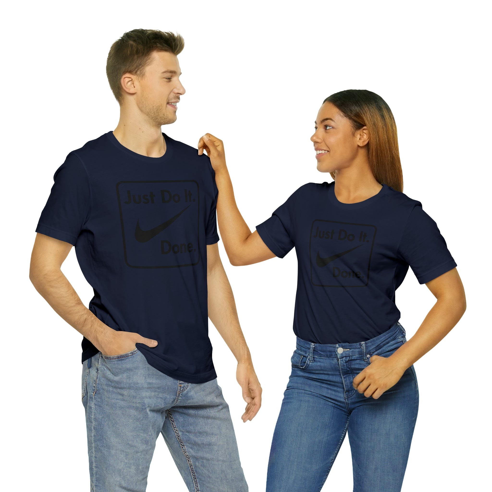 Printify T-Shirt Navy / S Just Do It - Done - Jersey Short Sleeve Tee