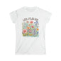 Printify T-Shirt White / S Les Fleurs - Women's Softstyle Tee