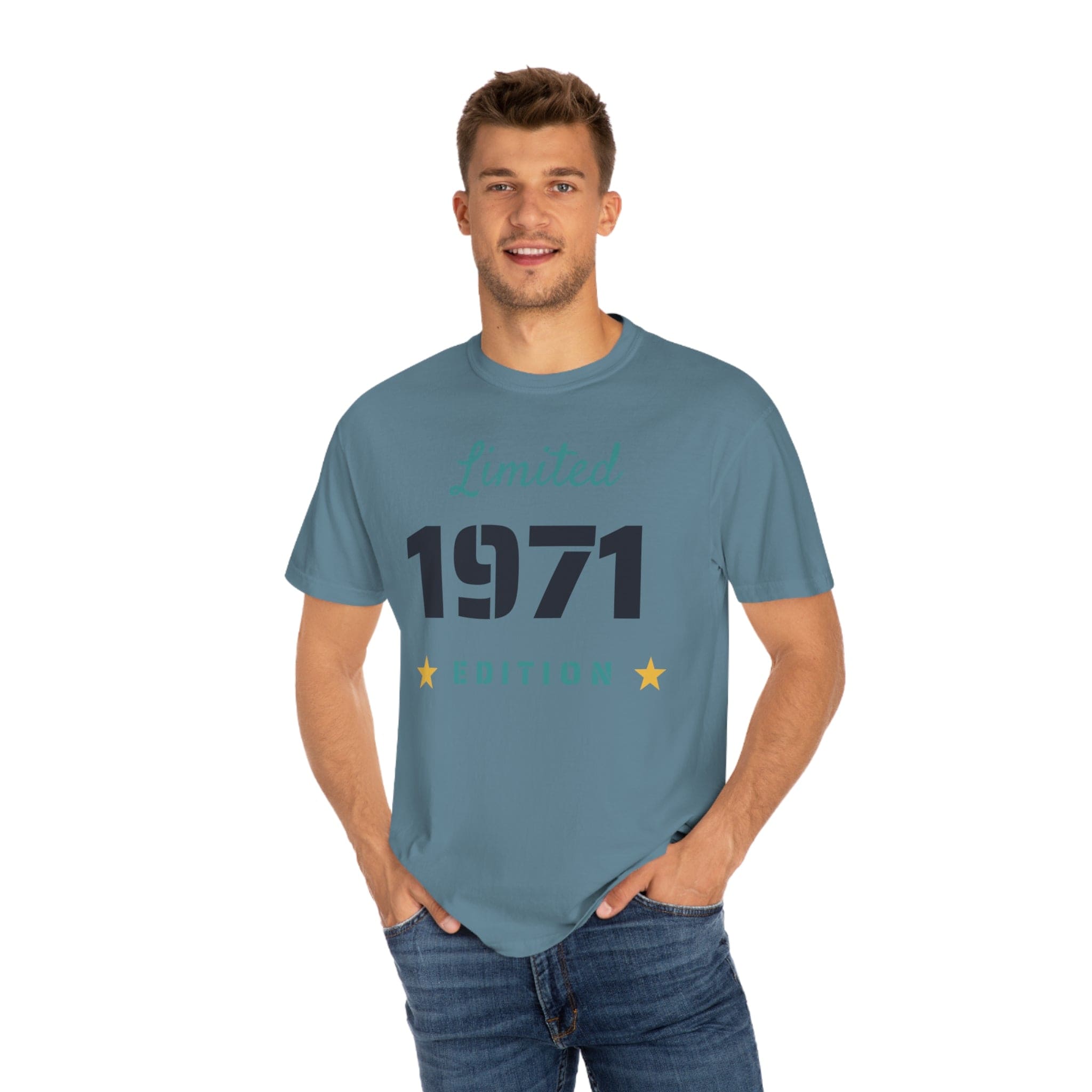 Printify T-Shirt Ice Blue / S Limited Edition Shirt - Customized Year - Unisex Garment-Dyed T-shirt