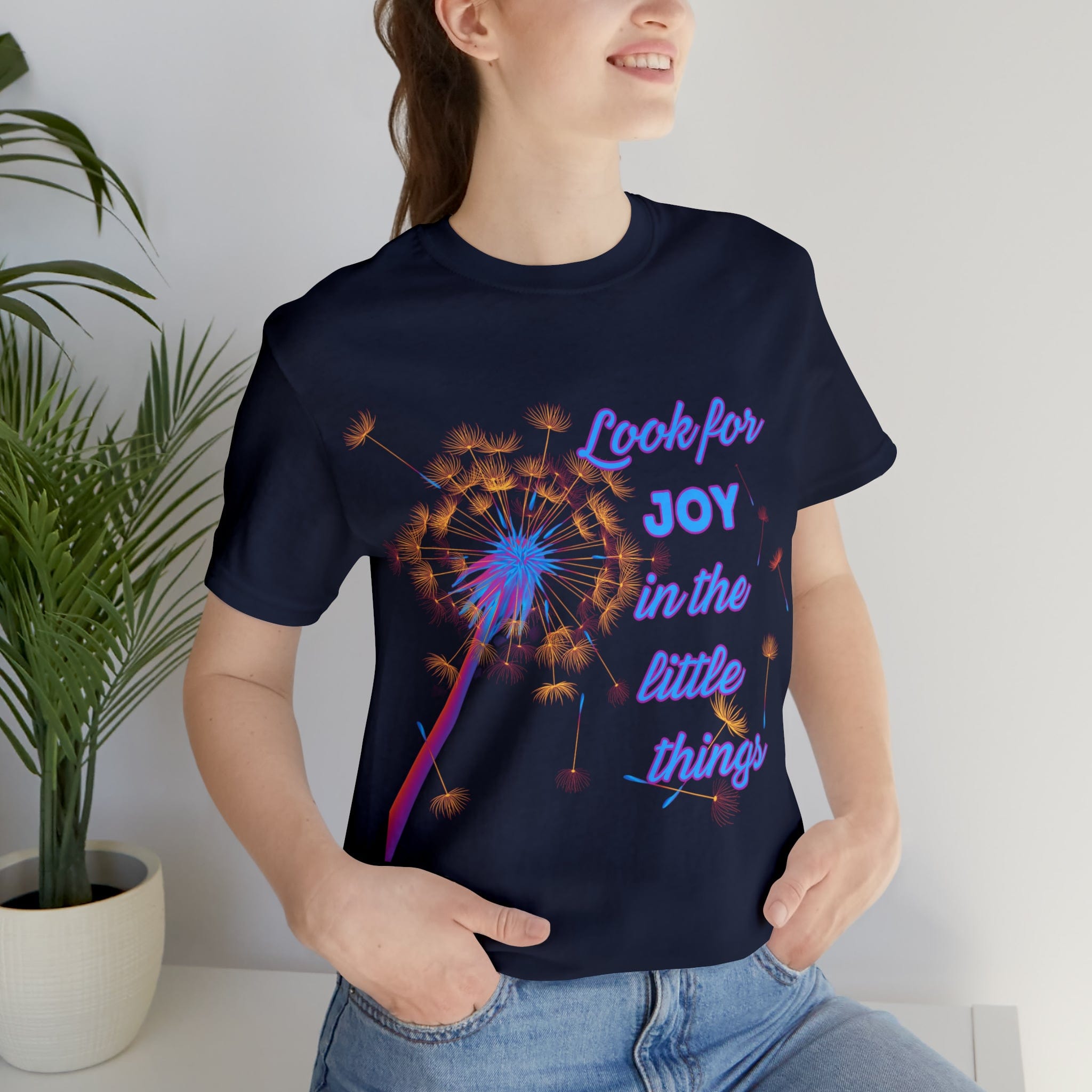 Printify T-Shirt Navy / S Look for Joy - Unisex Jersey Short Sleeve Tee