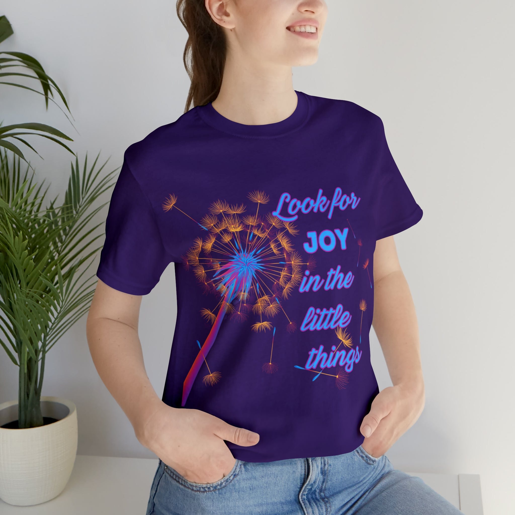 Printify T-Shirt Team Purple / S Look for Joy - Unisex Jersey Short Sleeve Tee