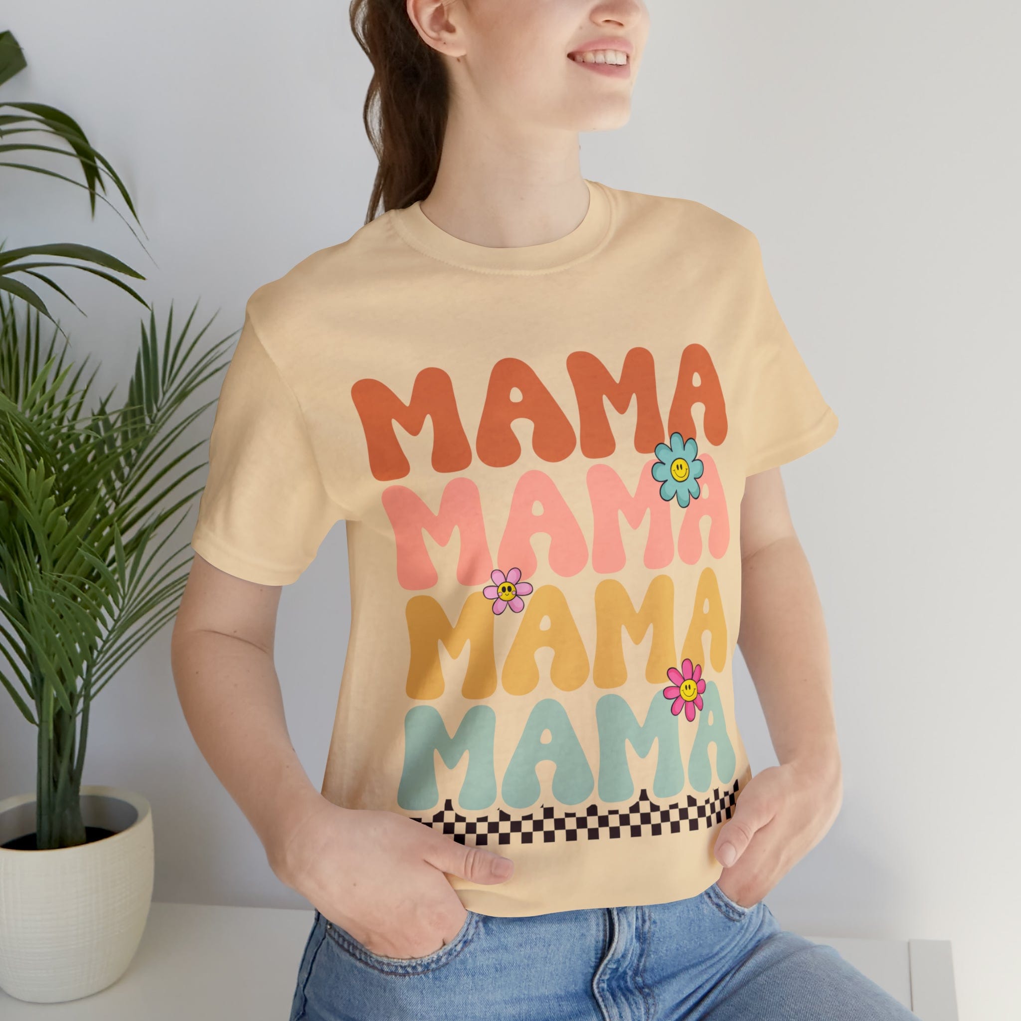 Printify T-Shirt Soft Cream / S Mama Unisex Short Sleeve Tee - 9 Colors - 6 Sizes