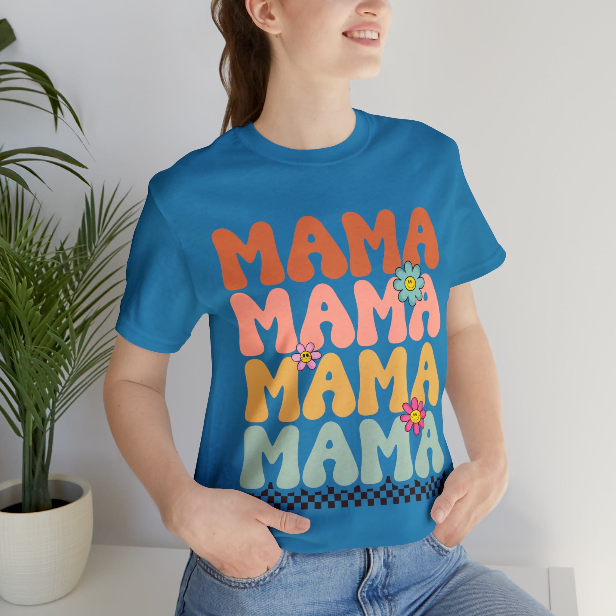 Printify T-Shirt Aqua / S Mama Unisex Short Sleeve Tee - 9 Colors - 6 Sizes
