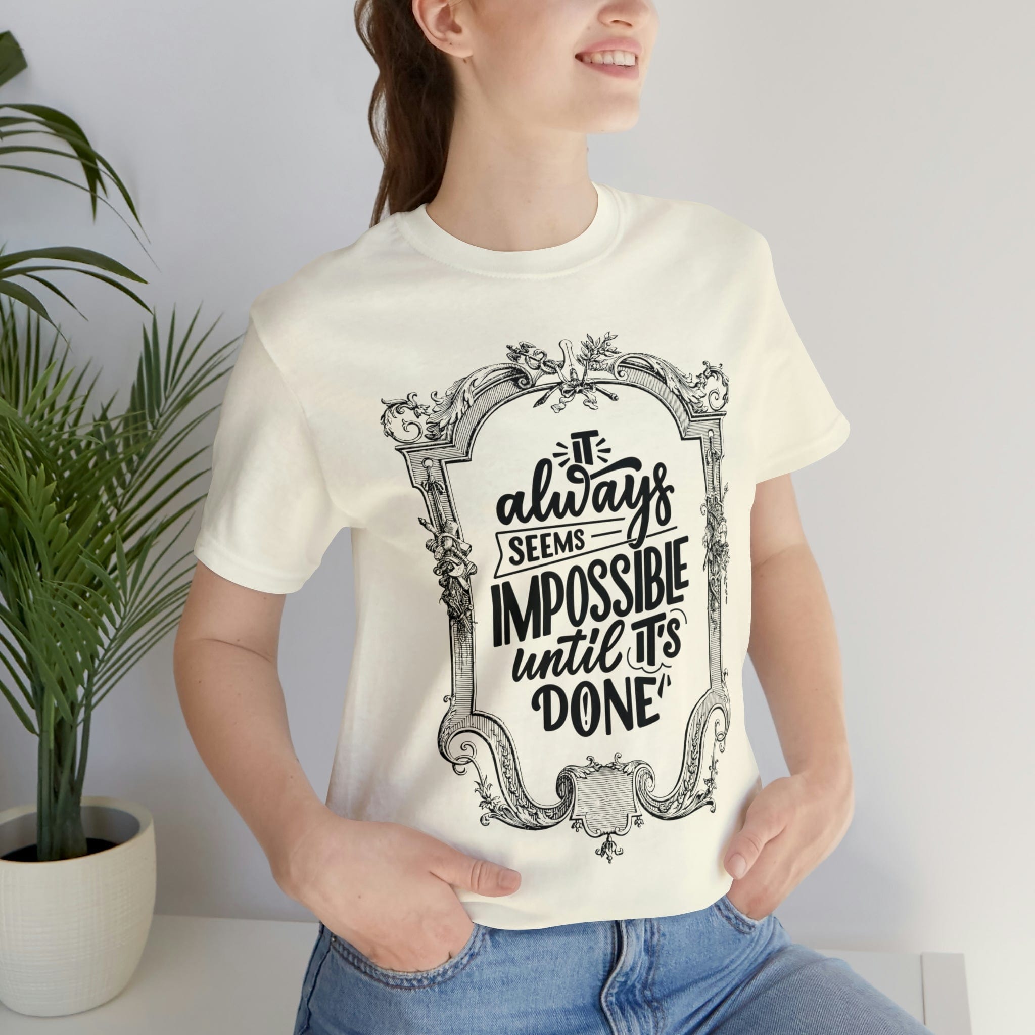 Printify T-Shirt Not Impossible - Unisex Jersey Short Sleeve Tee