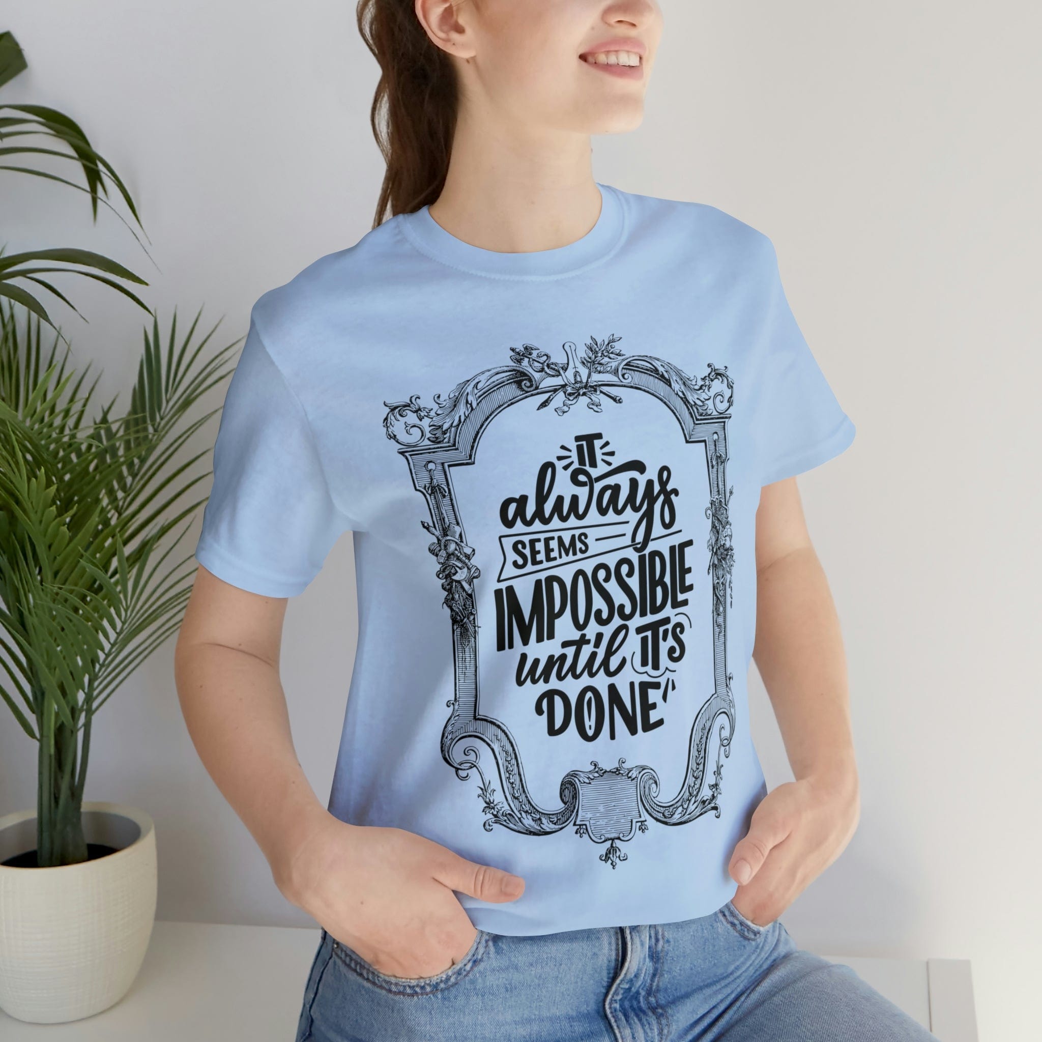 Printify T-Shirt Not Impossible - Unisex Jersey Short Sleeve Tee