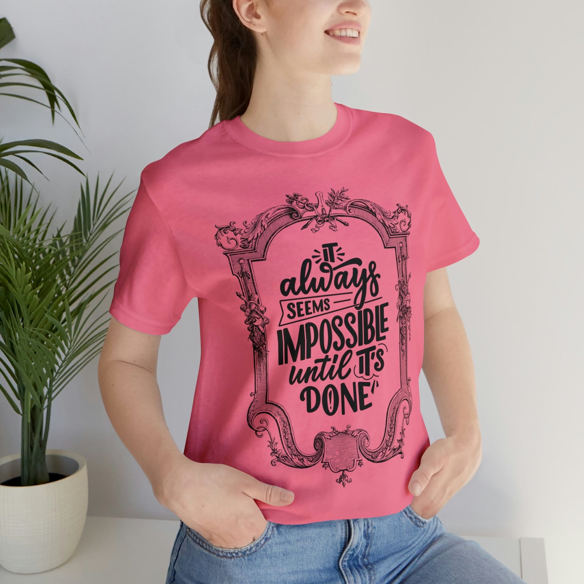 Printify T-Shirt Not Impossible - Unisex Jersey Short Sleeve Tee