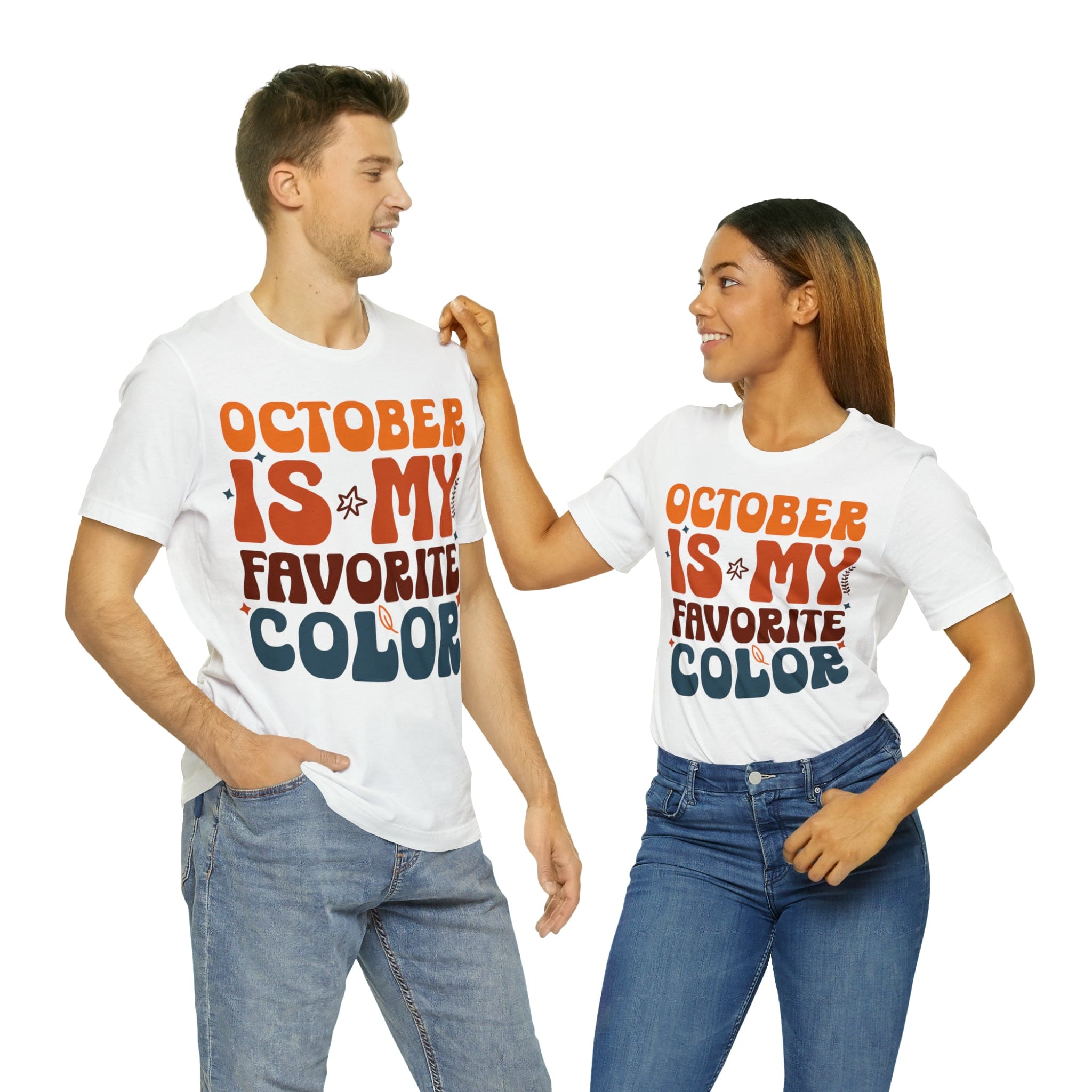 Printify T-Shirt October is my Favorite Color - Jersey Short Sleeve Tee