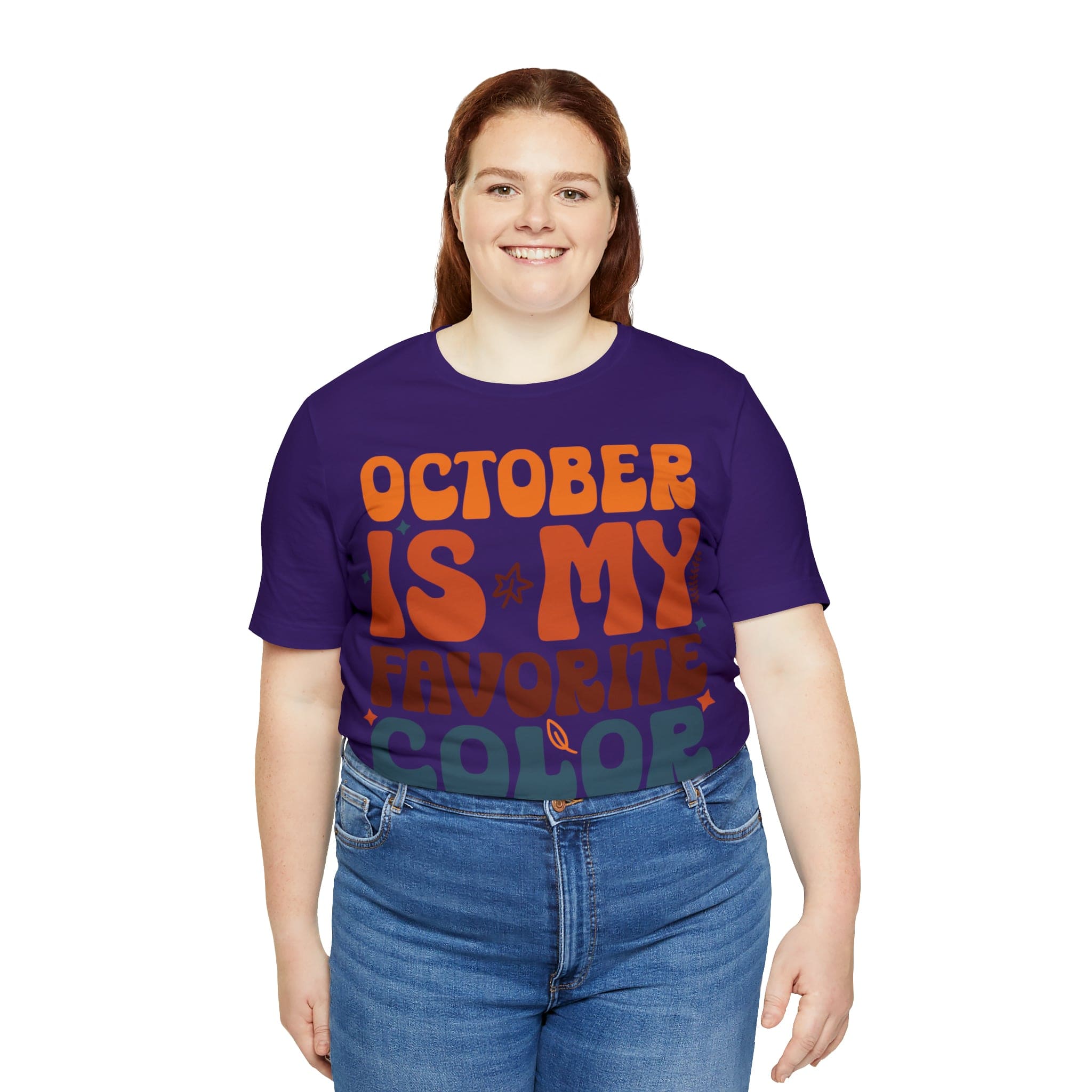 Printify T-Shirt October is my Favorite Color - Jersey Short Sleeve Tee