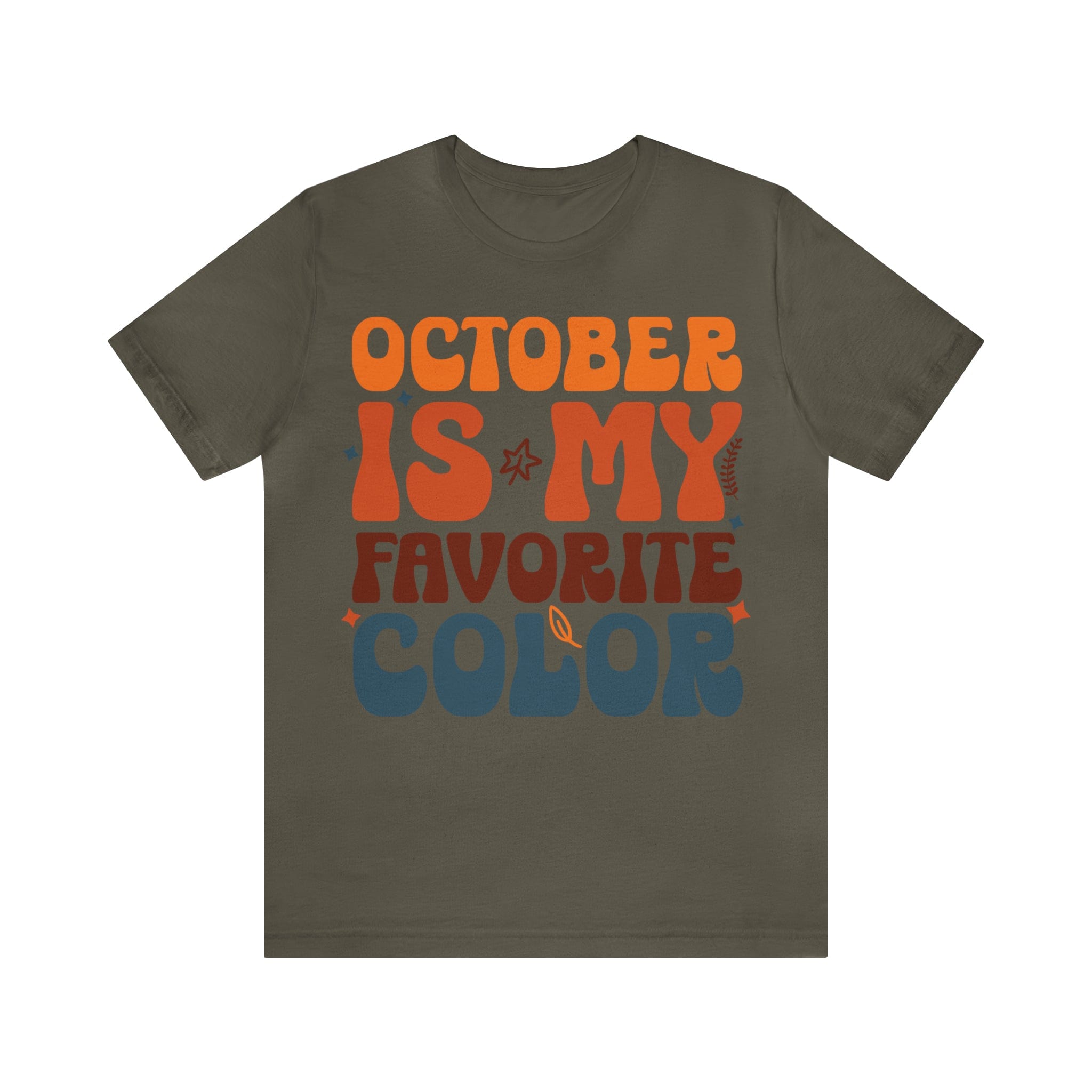 Printify T-Shirt October is my Favorite Color - Jersey Short Sleeve Tee