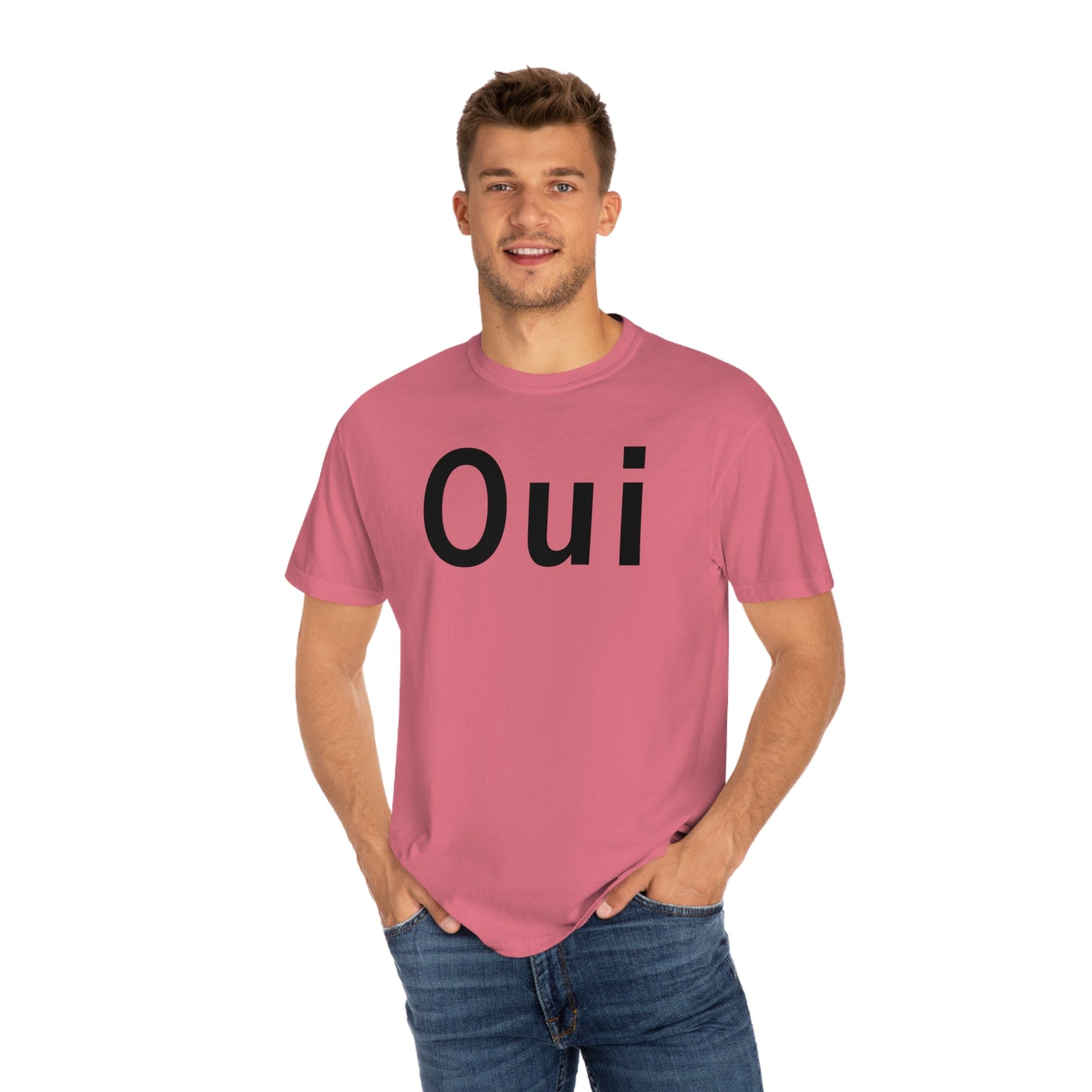 Printify T-Shirt Watermelon / S Oui - Unisex Garment-Dyed T-shirt