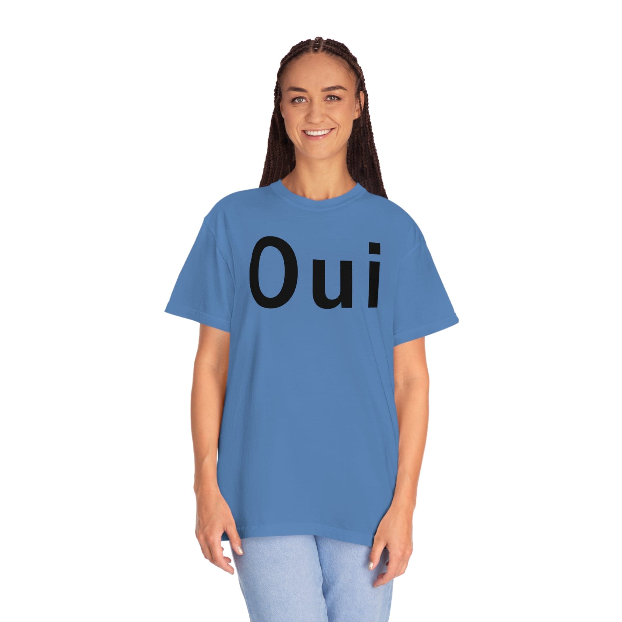 Printify T-Shirt Oui - Unisex Garment-Dyed T-shirt