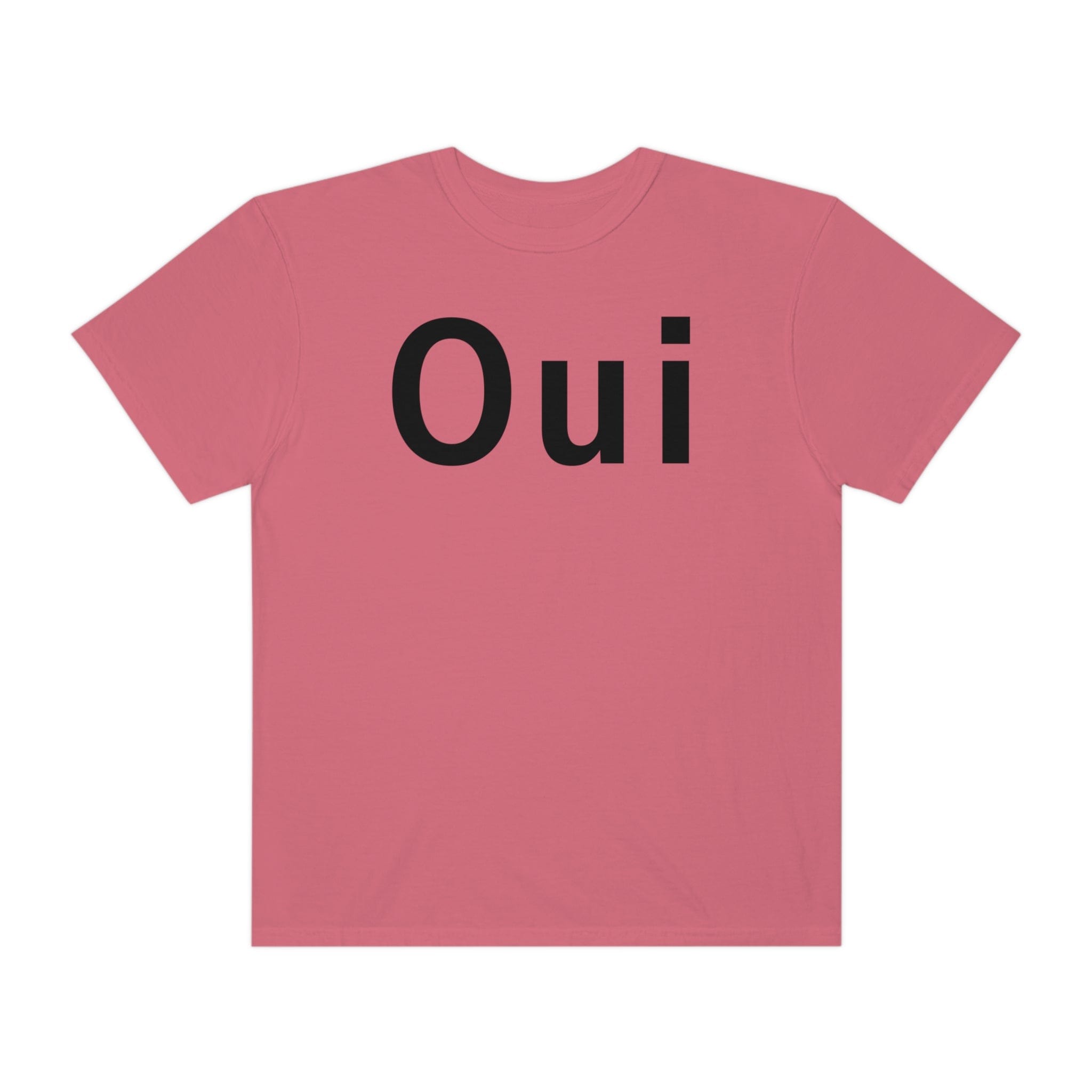 Printify T-Shirt Oui - Unisex Garment-Dyed T-shirt