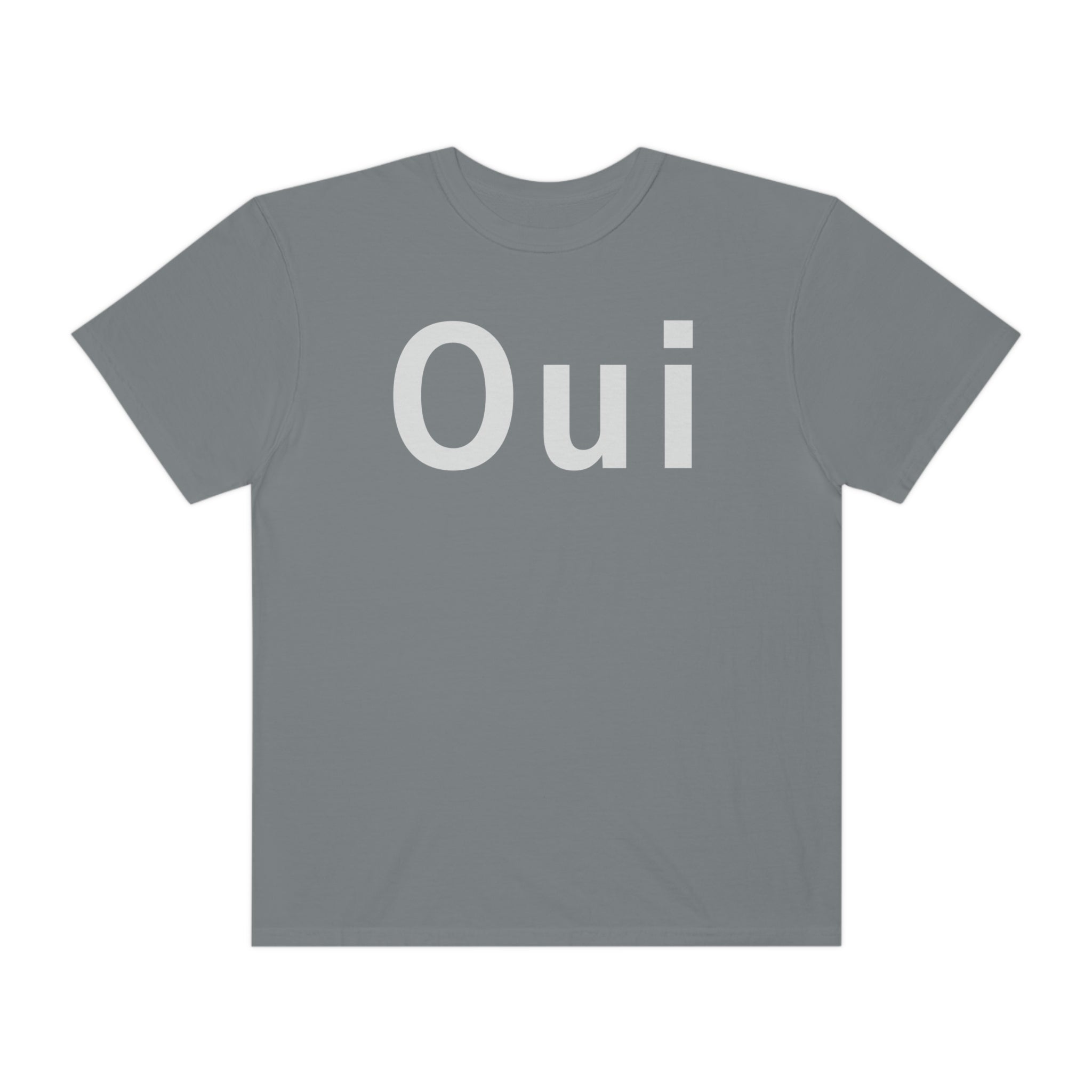 Printify T-Shirt Oui - Unisex Garment-Dyed T-shirt