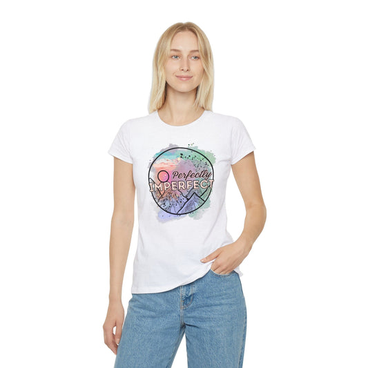 Printify T-Shirt White / XL Perfectly Imperfect - Women's Iconic T-Shirt