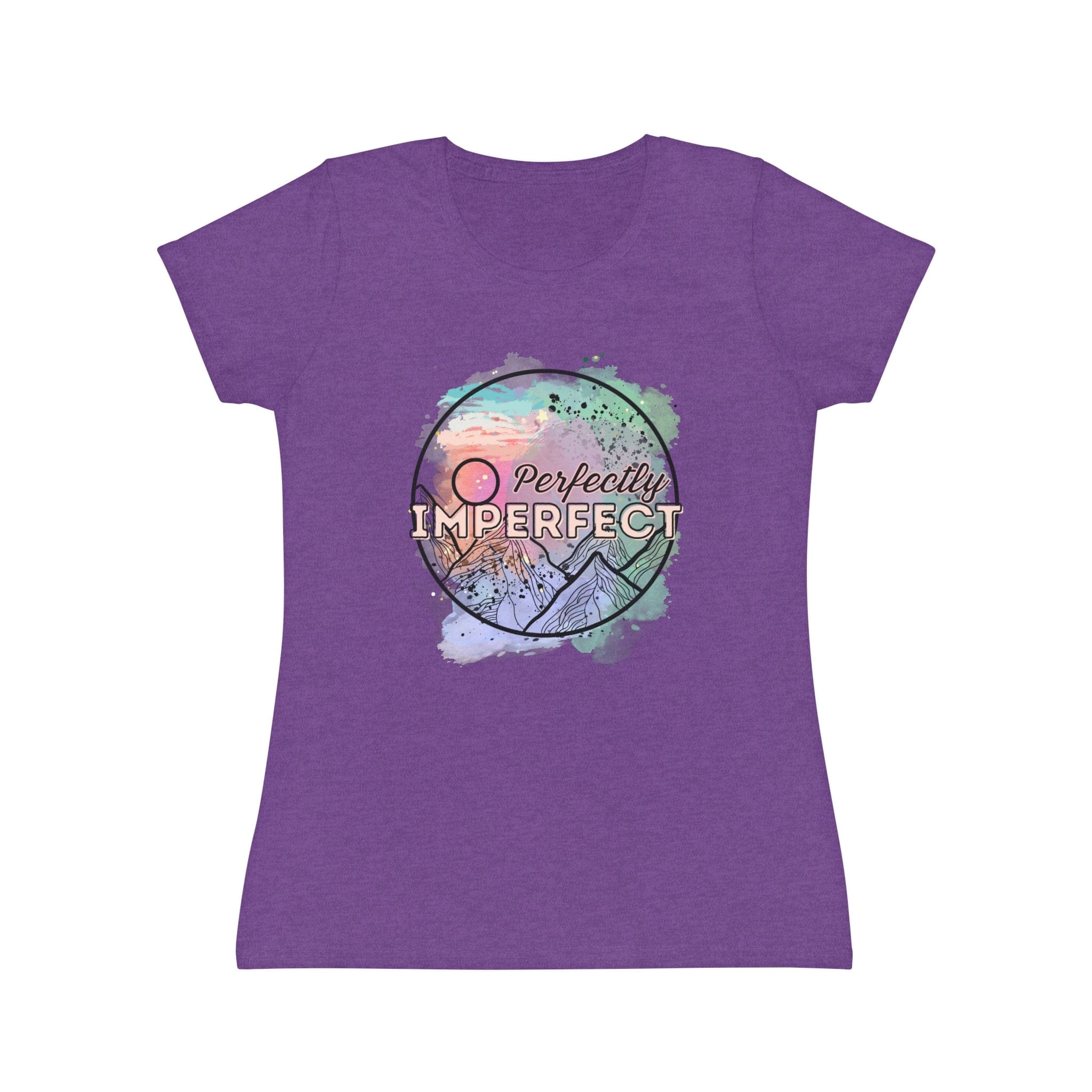 Printify T-Shirt Heather Purple / XS Perfectly Imperfect - Women's Iconic T-Shirt