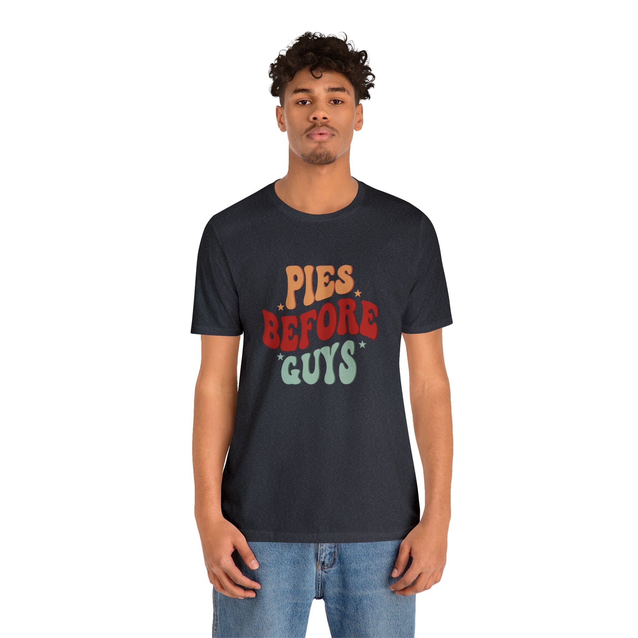 Printify T-Shirt Pies before Guys - Jersey Short Sleeve Tee