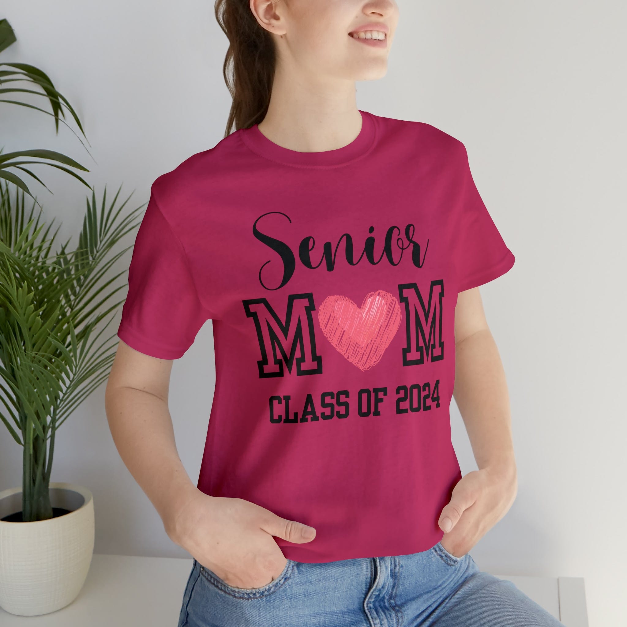 Printify T-Shirt Berry / S Senior Mom Class of 2024 - Jersey Short Sleeve Tee