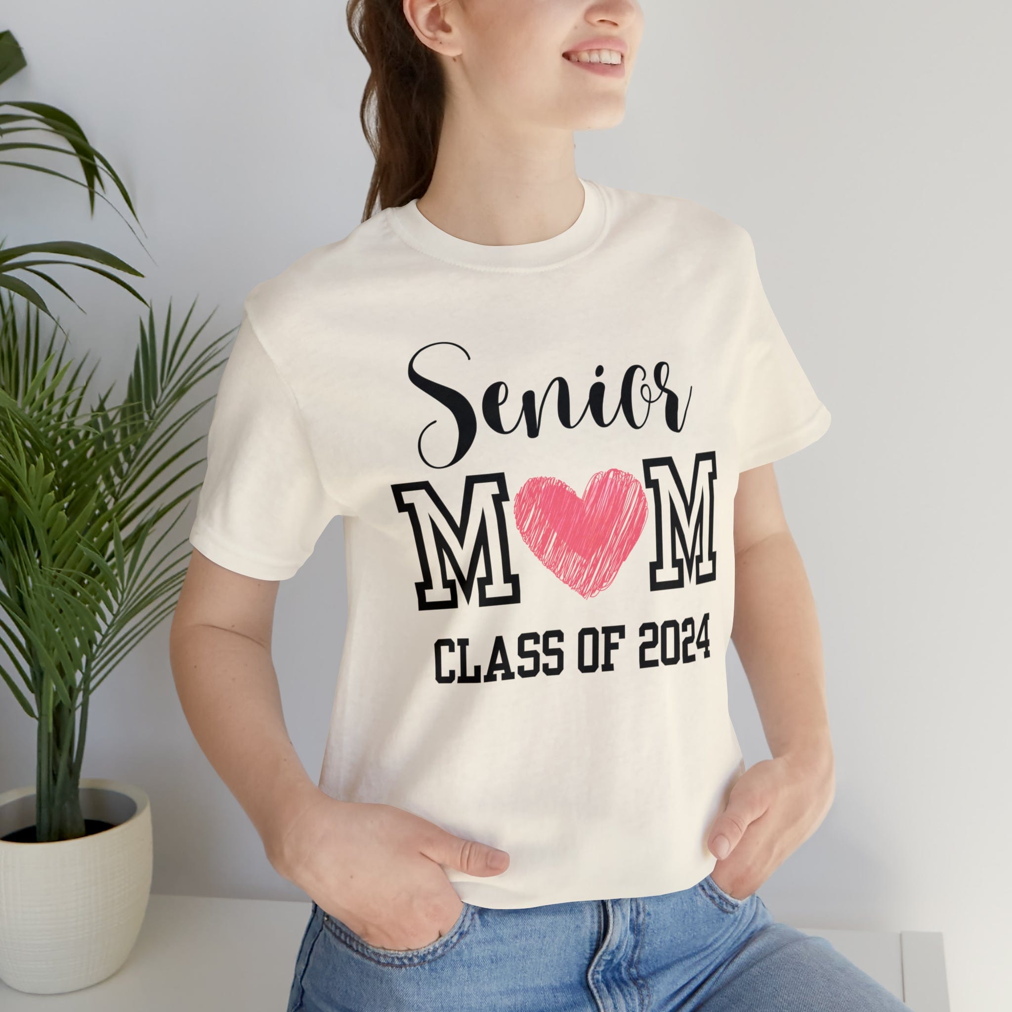 Printify T-Shirt Natural / S Senior Mom Class of 2024 - Jersey Short Sleeve Tee