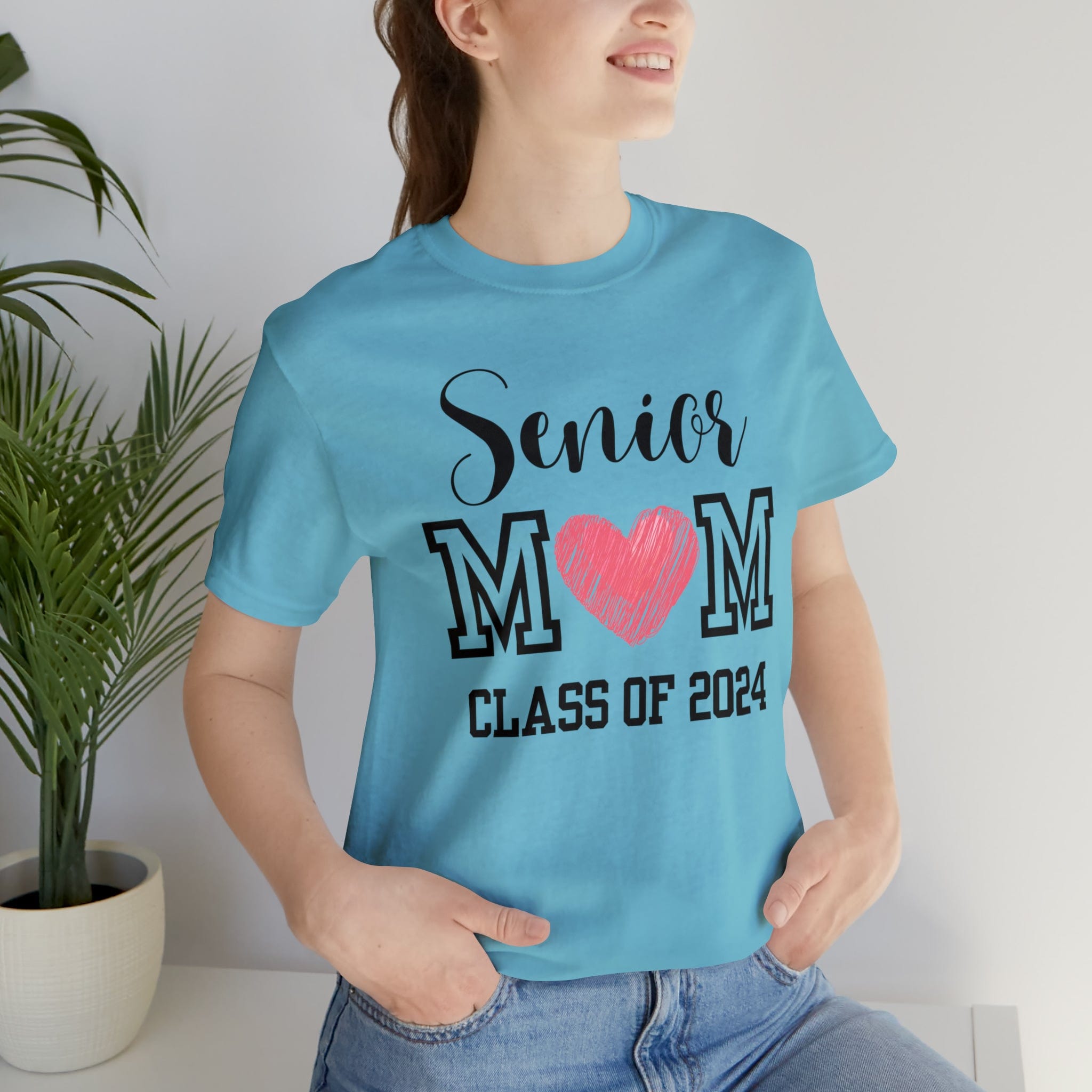 Printify T-Shirt Senior Mom Class of 2024 - Jersey Short Sleeve Tee