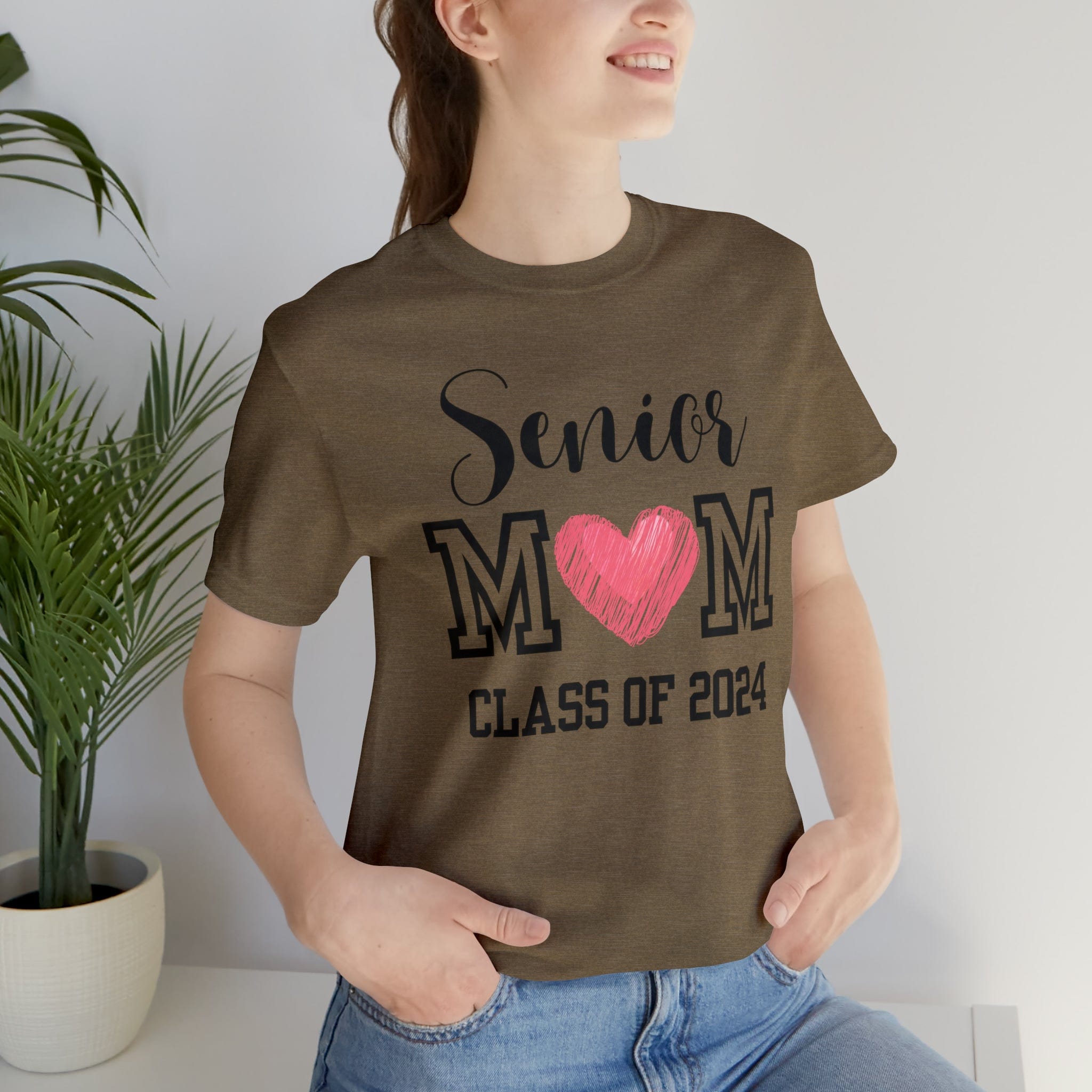 Printify T-Shirt Heather Olive / XL Senior Mom Class of 2024 - Jersey Short Sleeve Tee